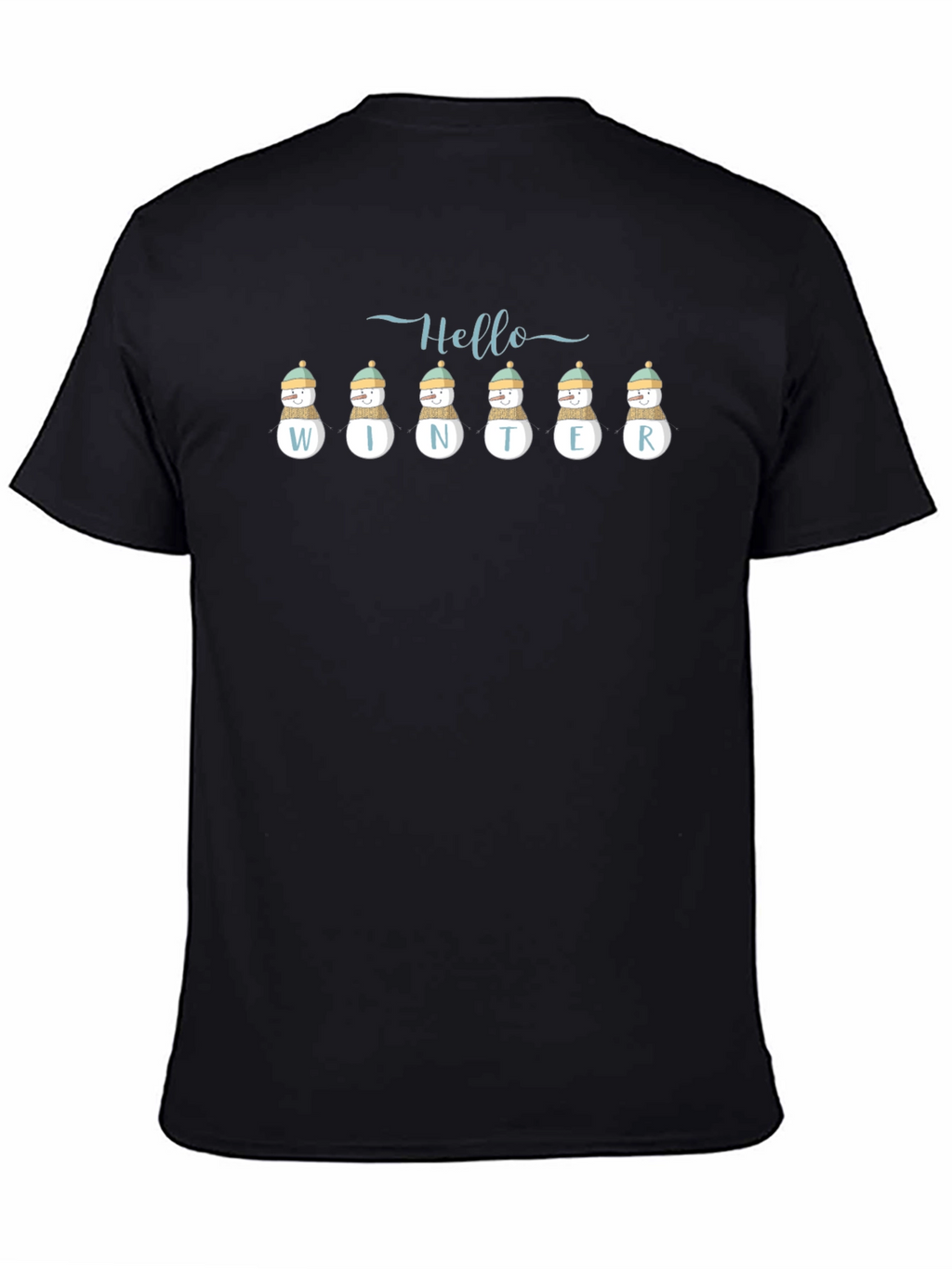 Hello Winter Snowman Graphic T-Shirt