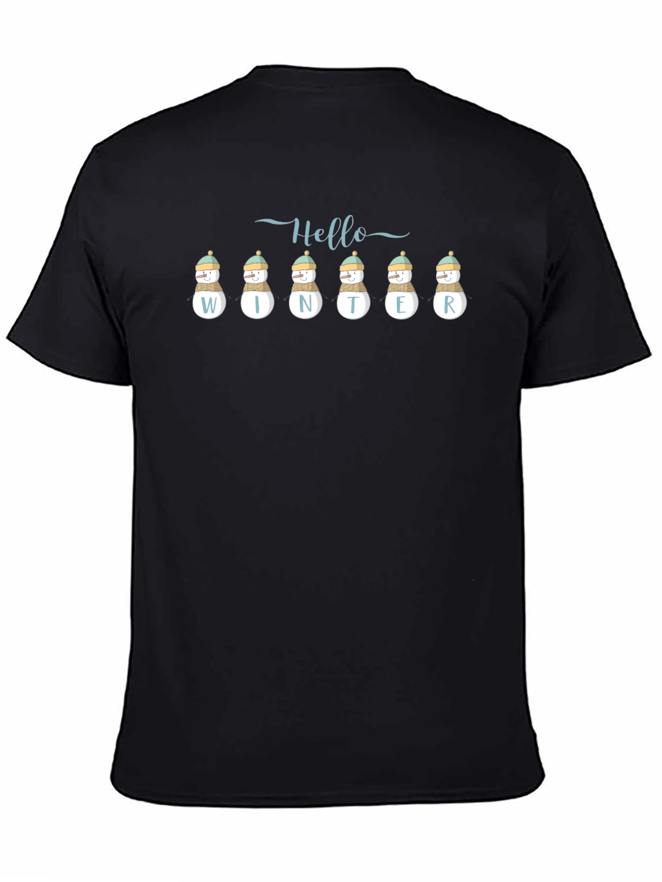 Hello Winter Snowman Graphic T-Shirt