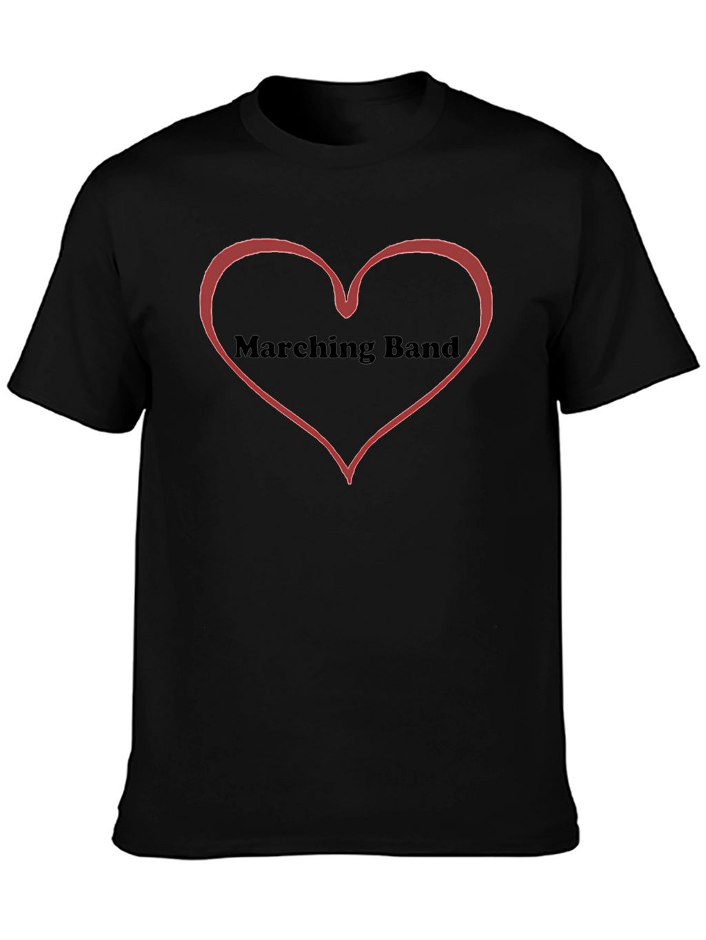 Marching Band Heart T-Shirt - Black
