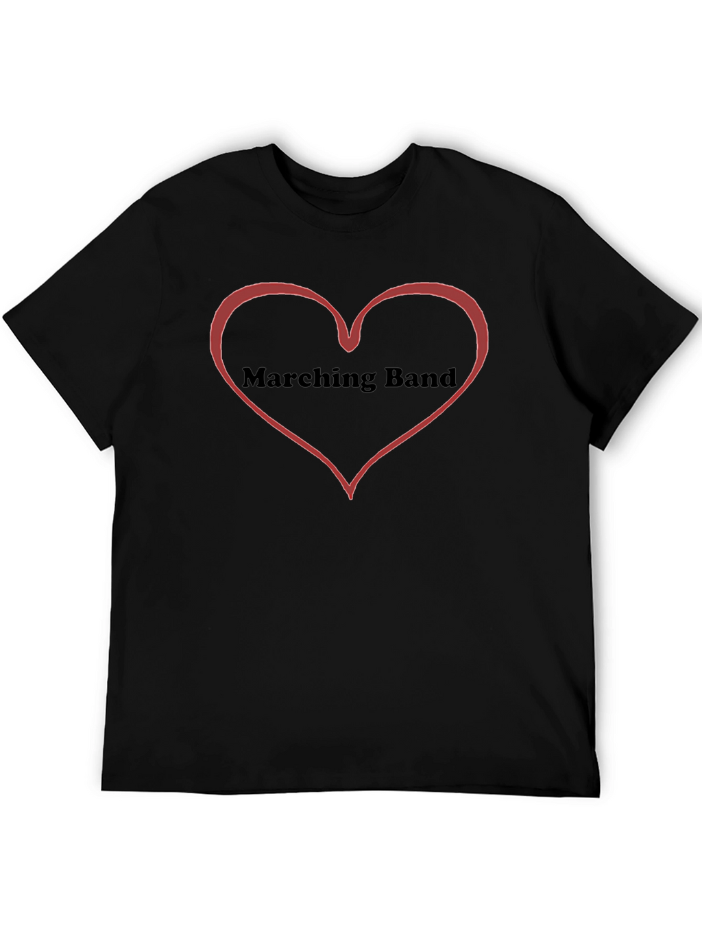 Marching Band Heart T-Shirt - Black