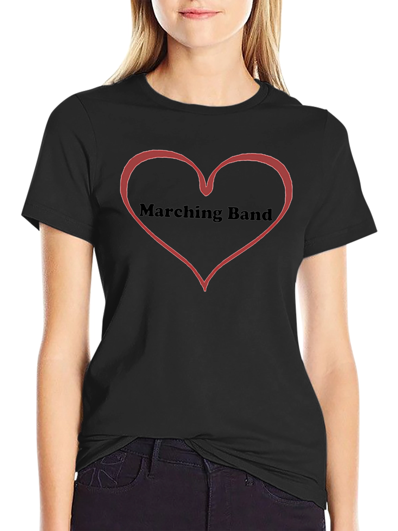Marching Band Heart T-Shirt - Black