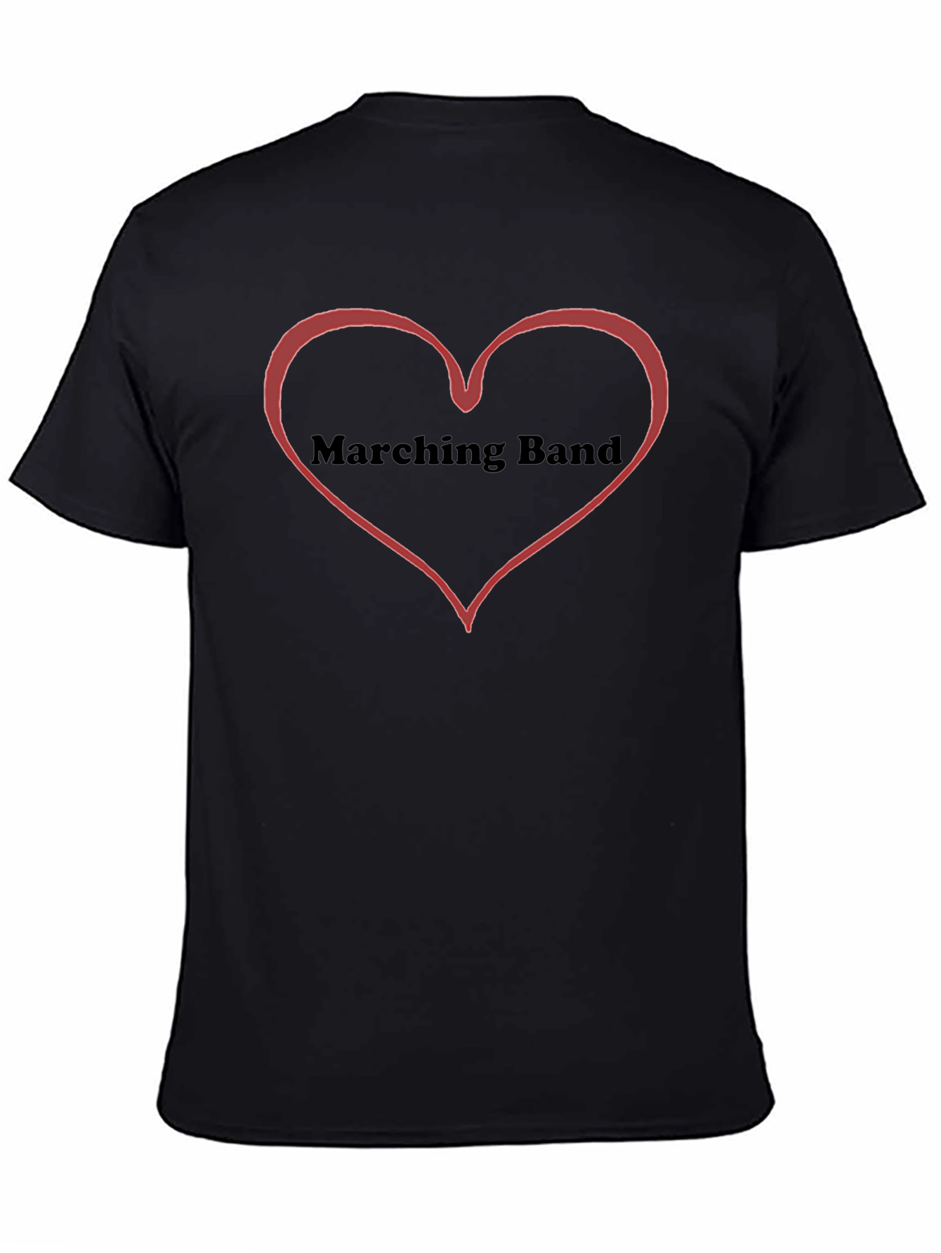 Marching Band Heart T-Shirt - Black