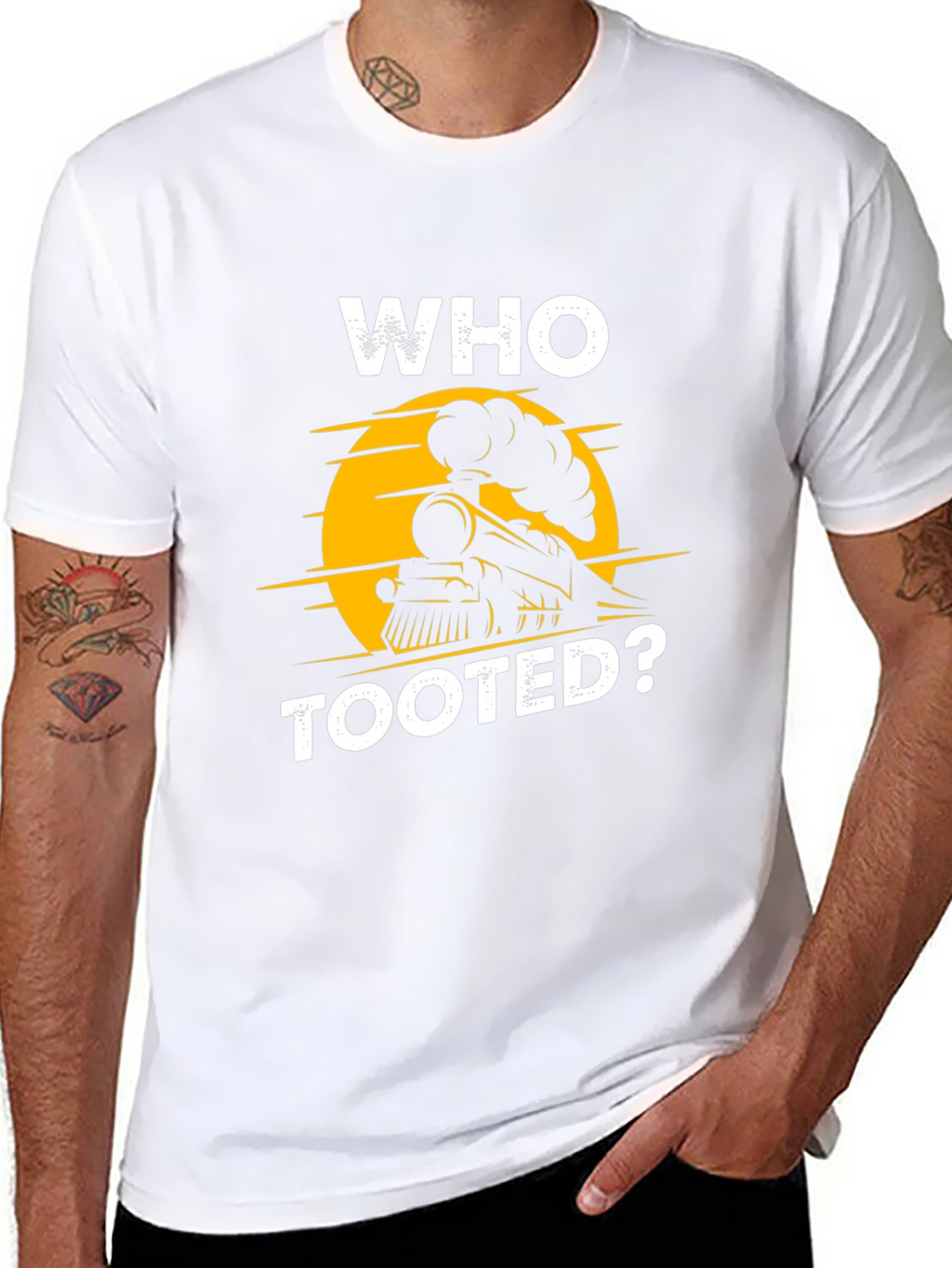 Who Tooted? Train Graphic T-Shirt