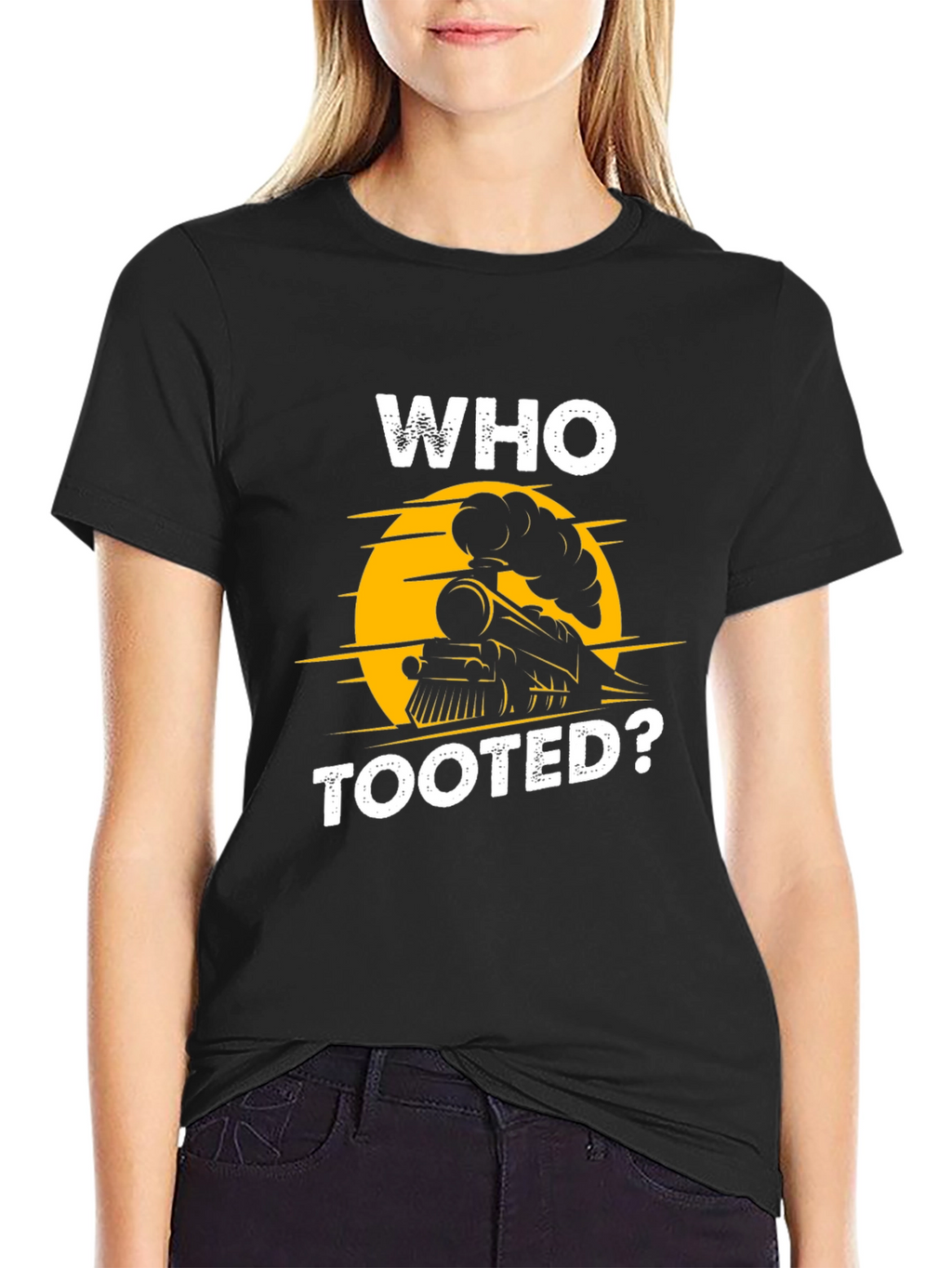 Who Tooted? Train Graphic T-Shirt