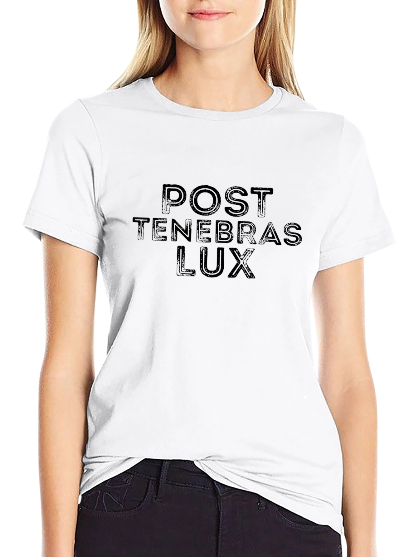 Post Tenebras Lux Black Graphic T-Shirt