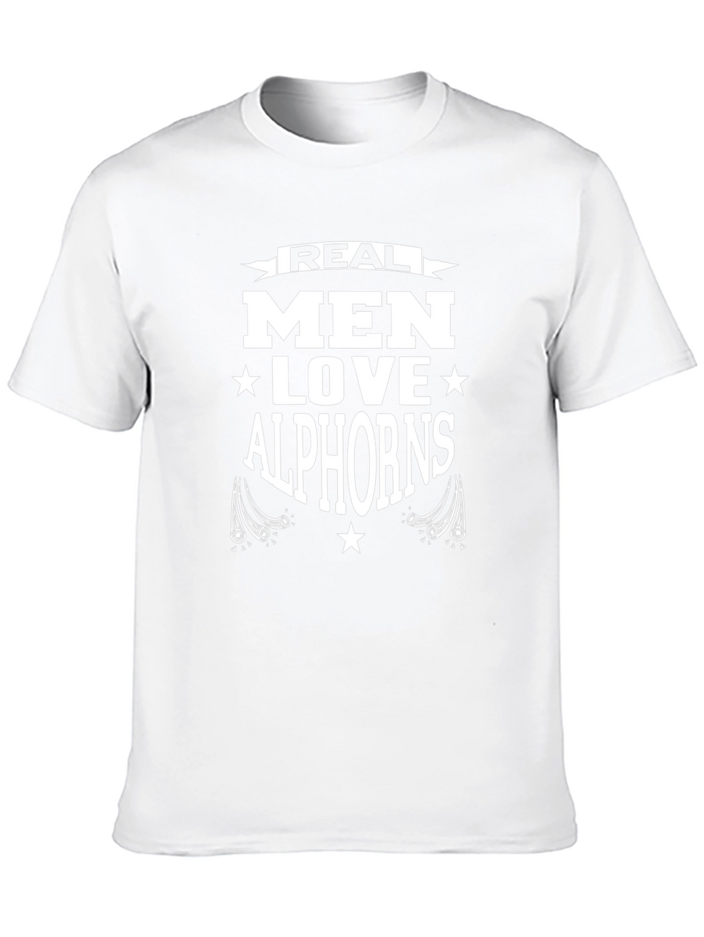 Real Men Love Alphorns T-Shirt - Black