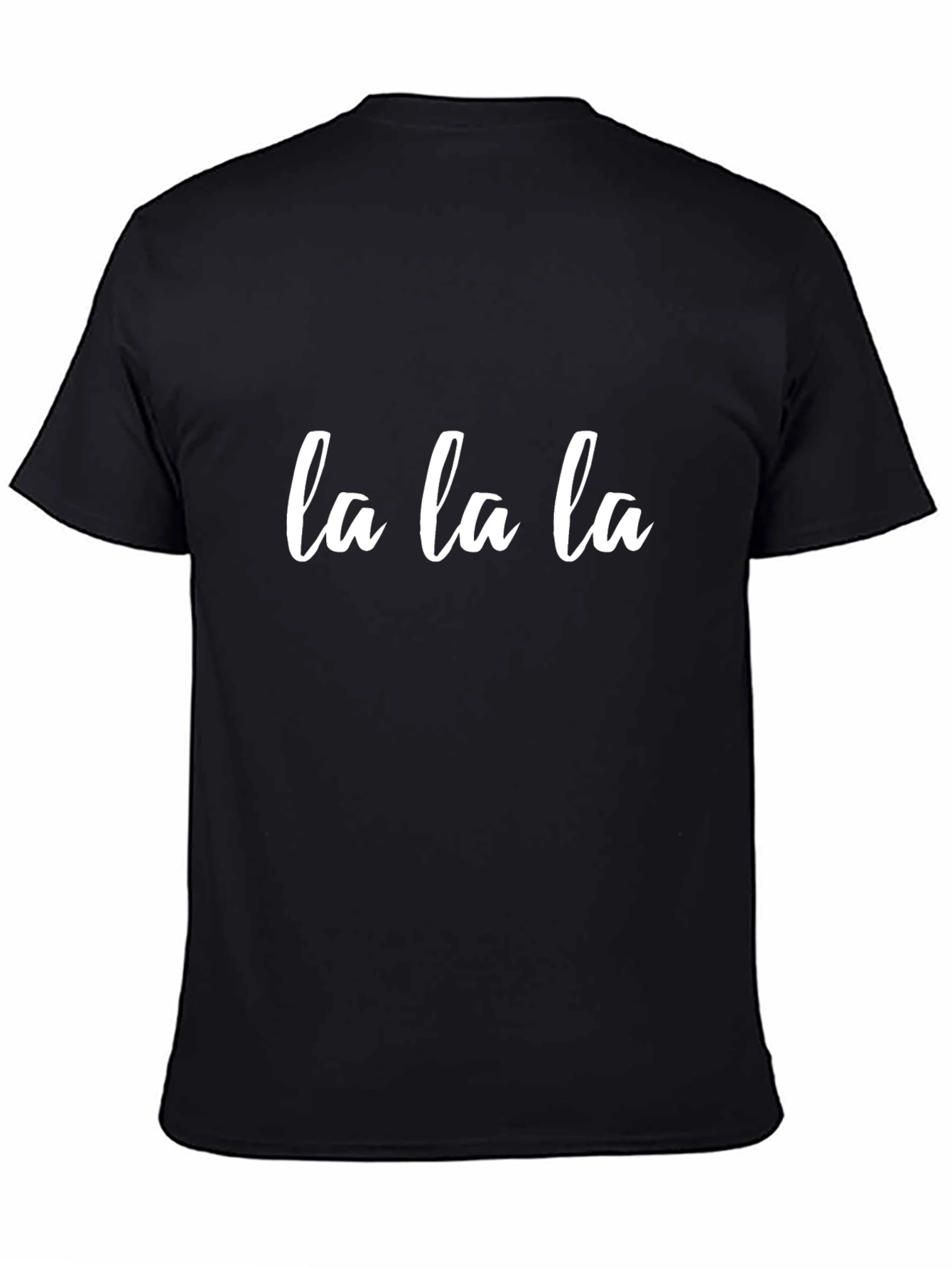 La La La Graphic Tee - Black Cotton T-Shirt