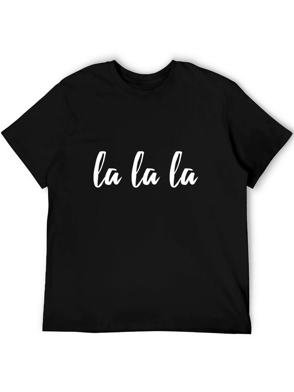 La La La Graphic Tee - Black Cotton T-Shirt