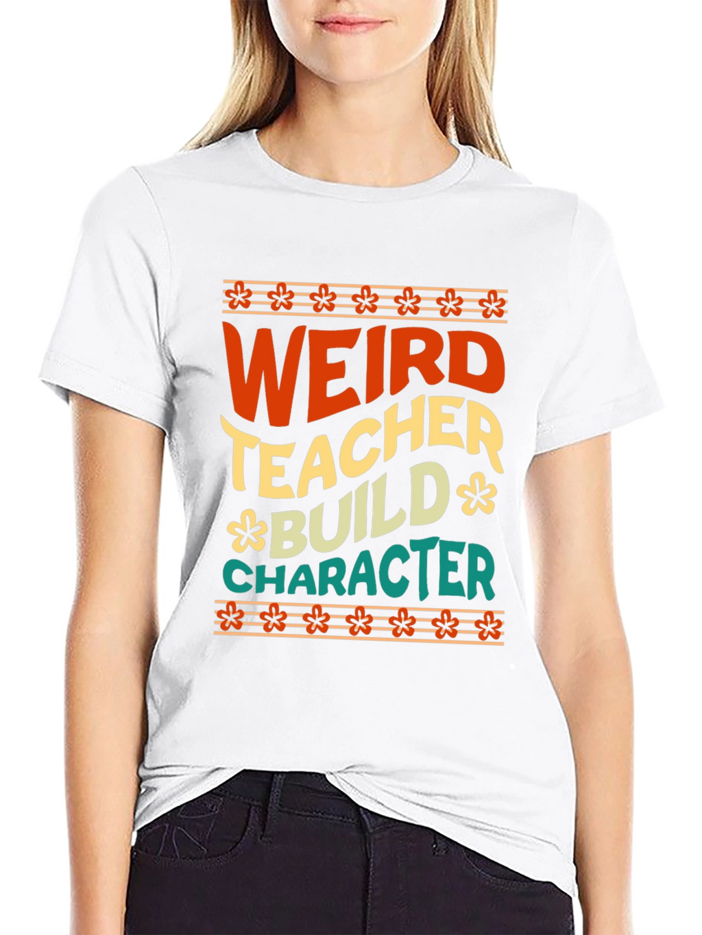 Weird Teacher Builds Character Graphic Tee