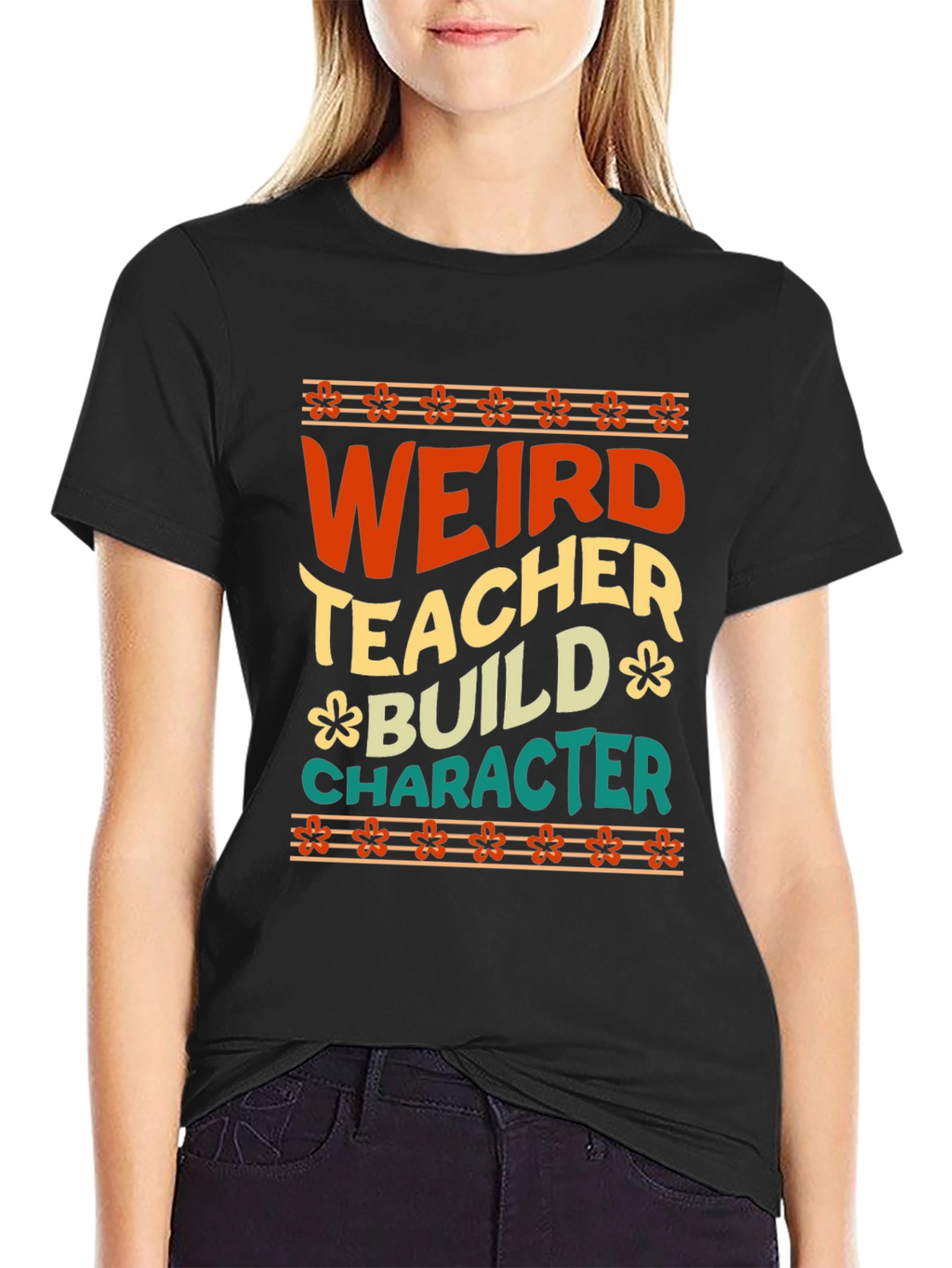 Weird Teacher Builds Character Graphic Tee