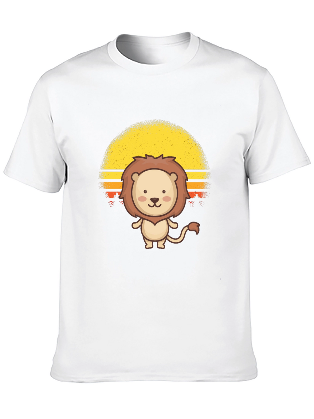 Cute Lion Sunset Graphic Tee