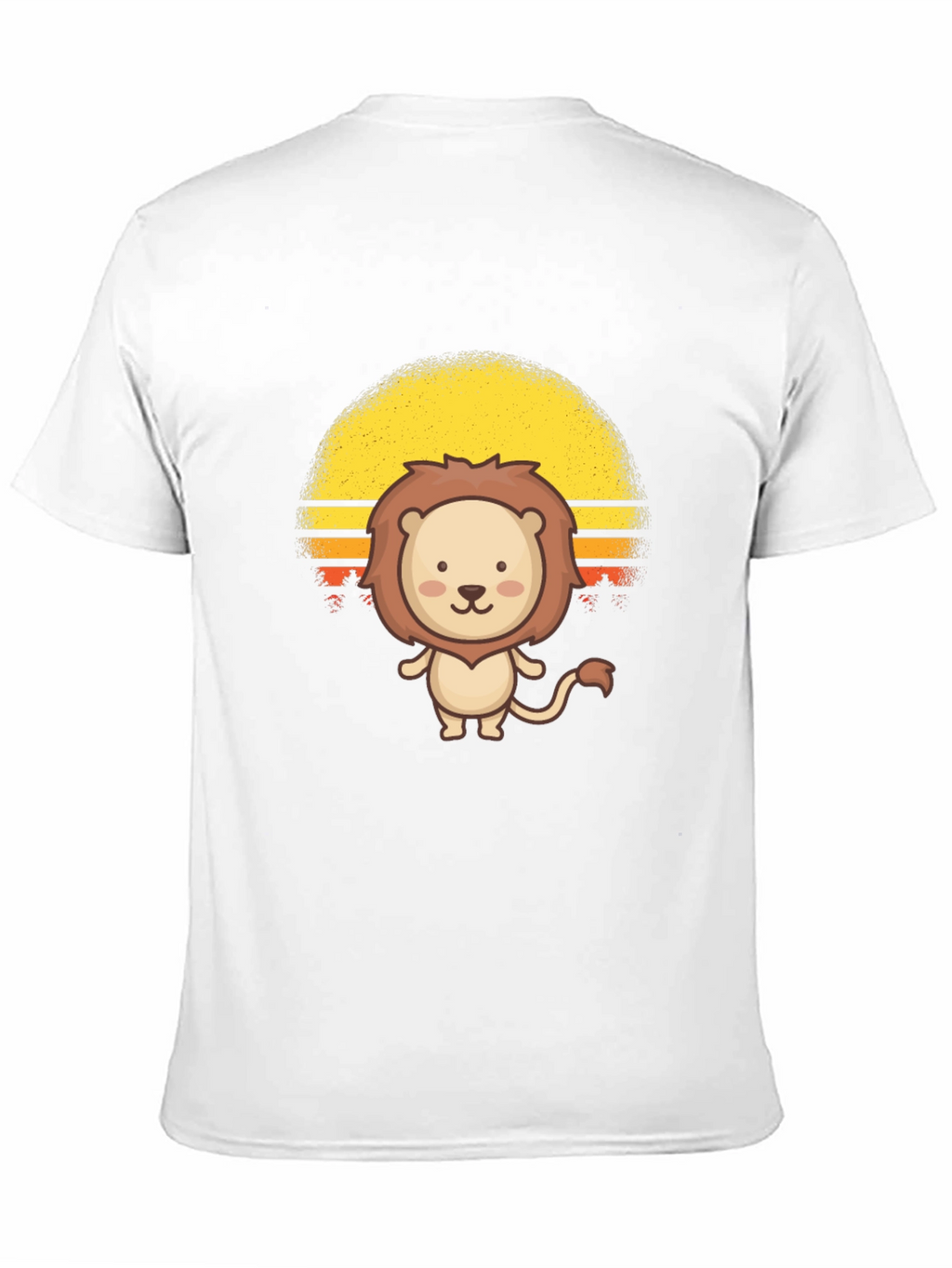 Cute Lion Sunset Graphic Tee