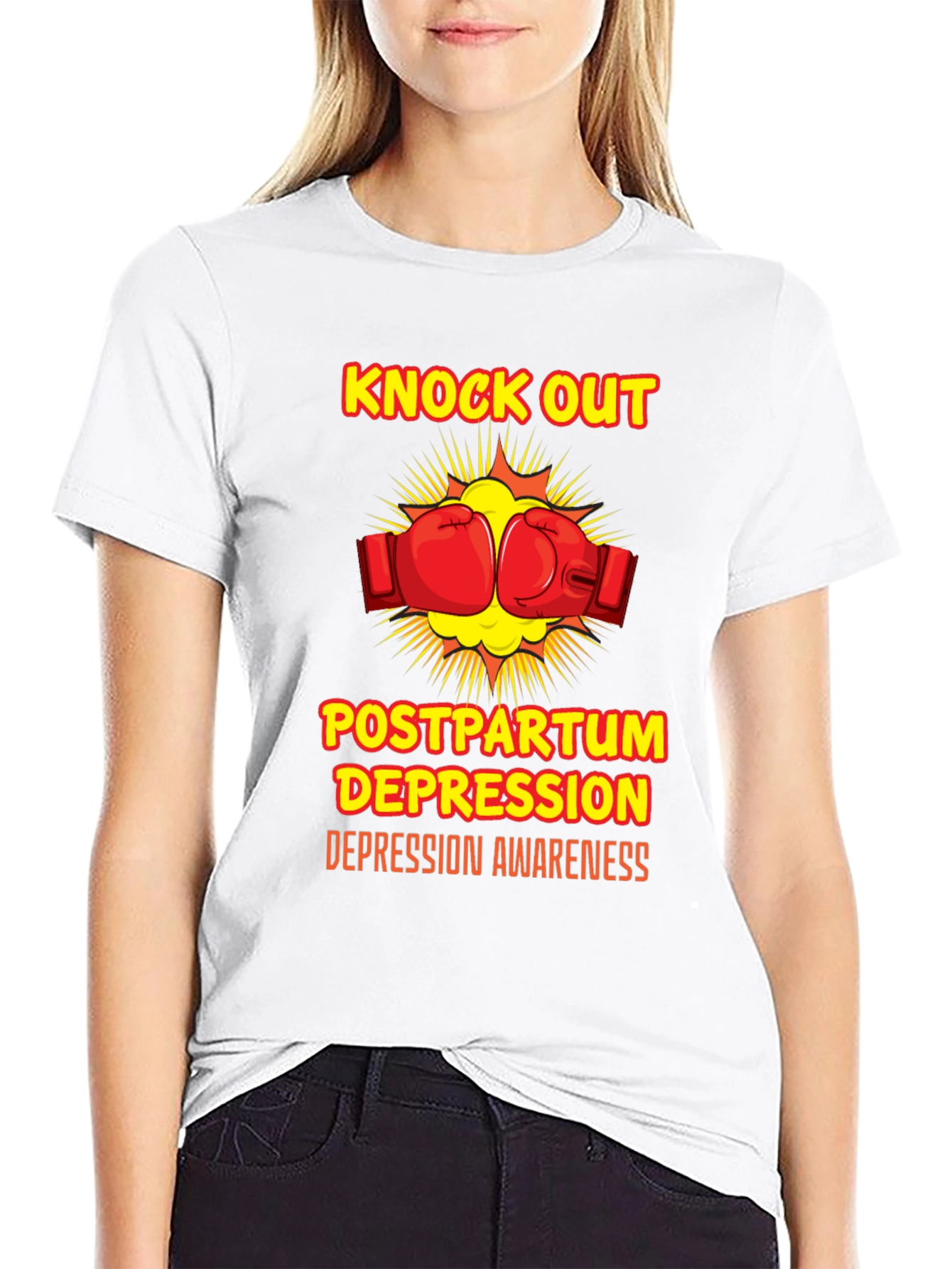 Knock Out Postpartum Depression Awareness T-Shirt