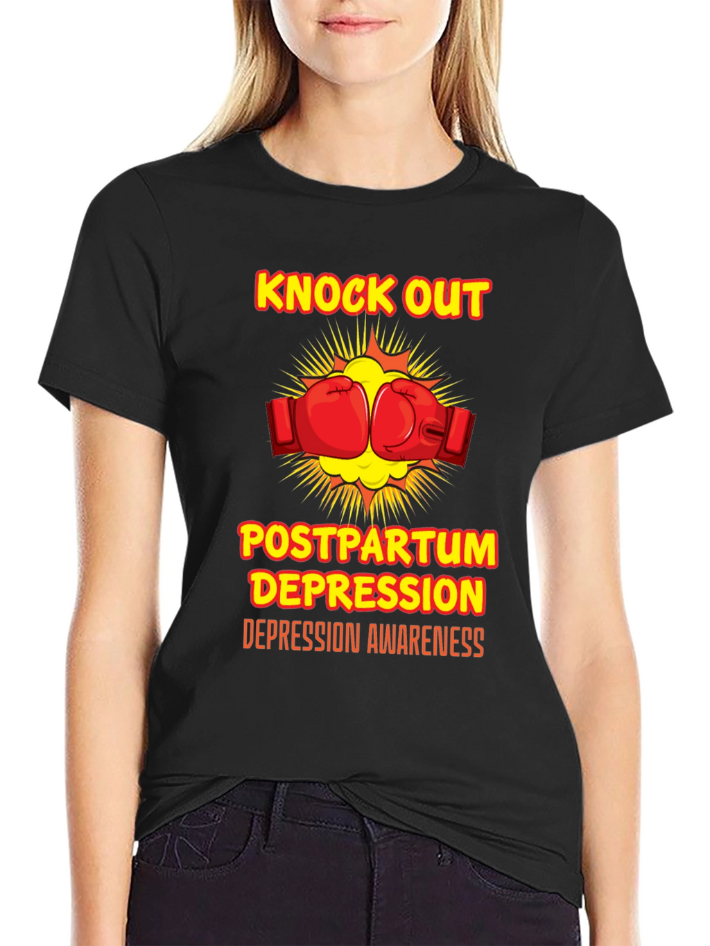 Knock Out Postpartum Depression Awareness T-Shirt