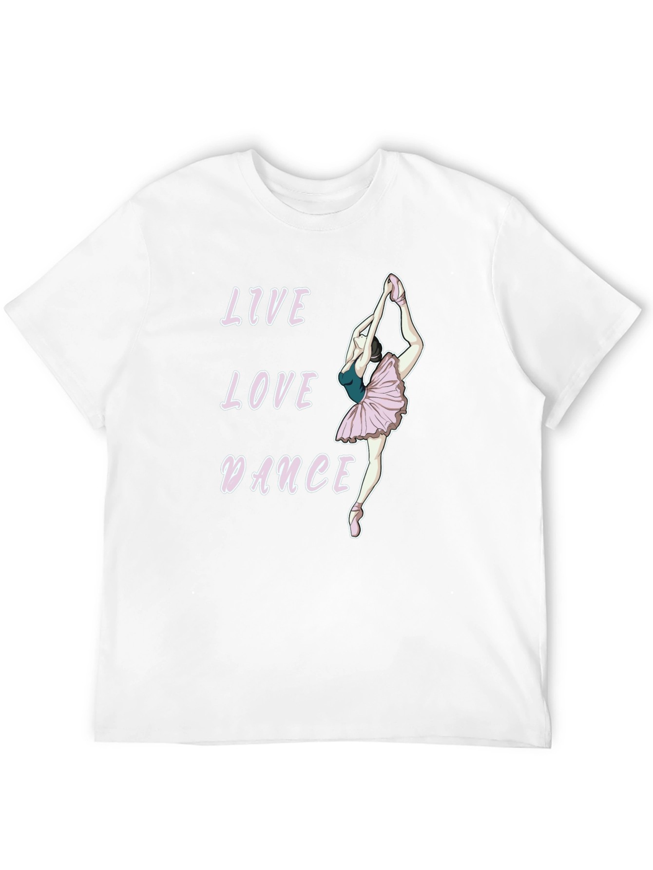 Live Love Dance T-Shirt - Ballerina Graphic Tee