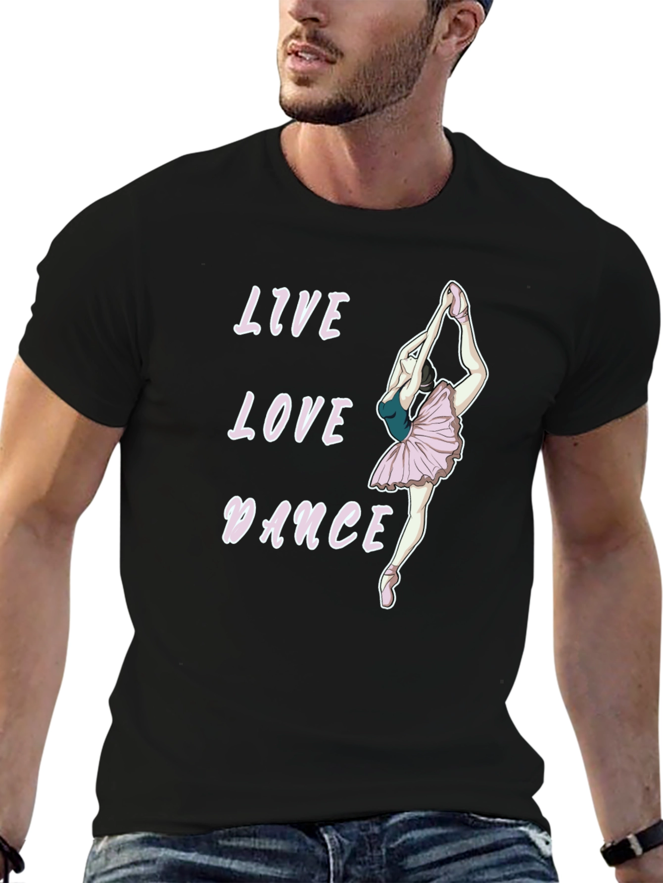 Live Love Dance T-Shirt - Ballerina Graphic Tee