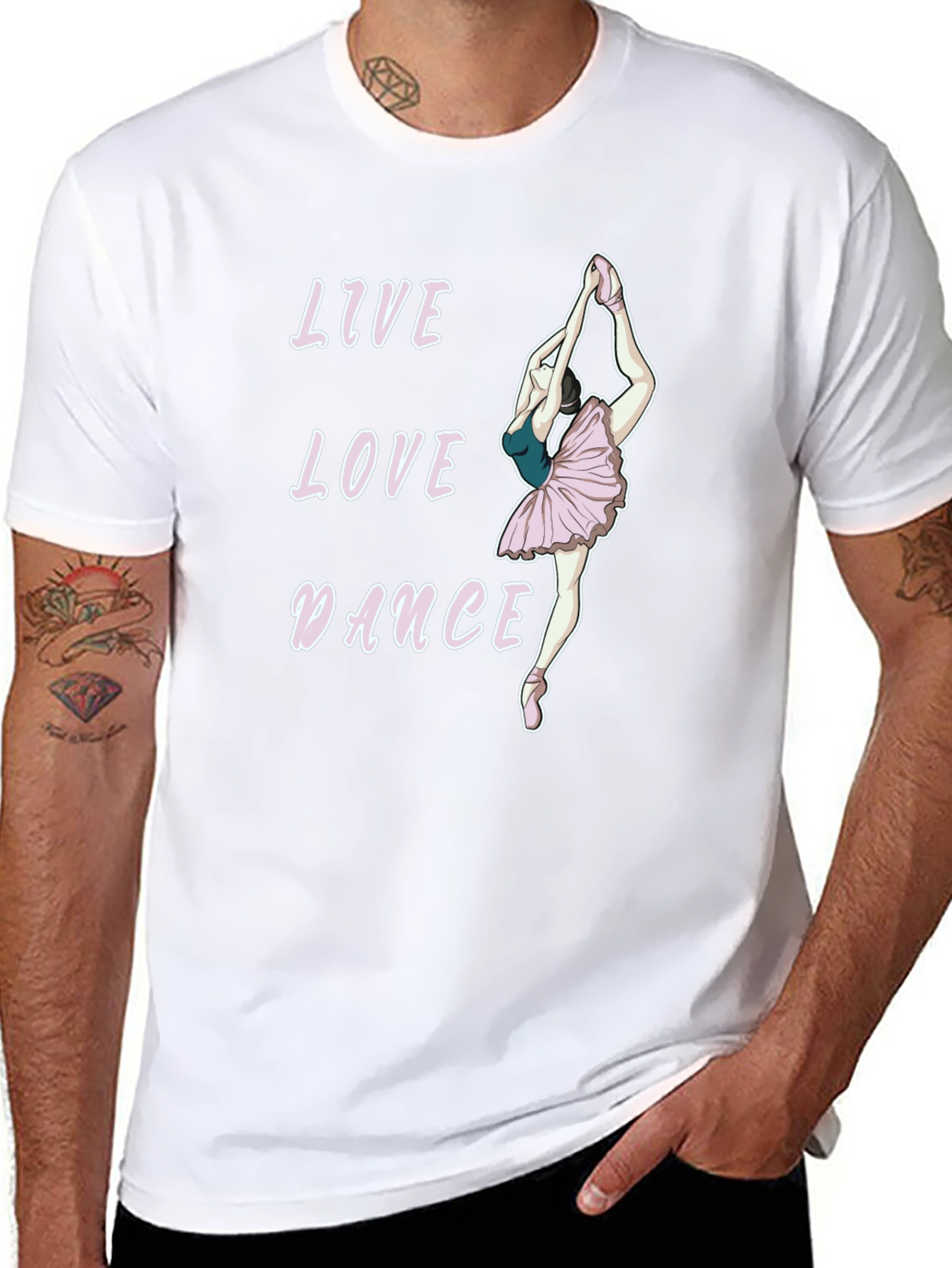 Live Love Dance T-Shirt - Ballerina Graphic Tee