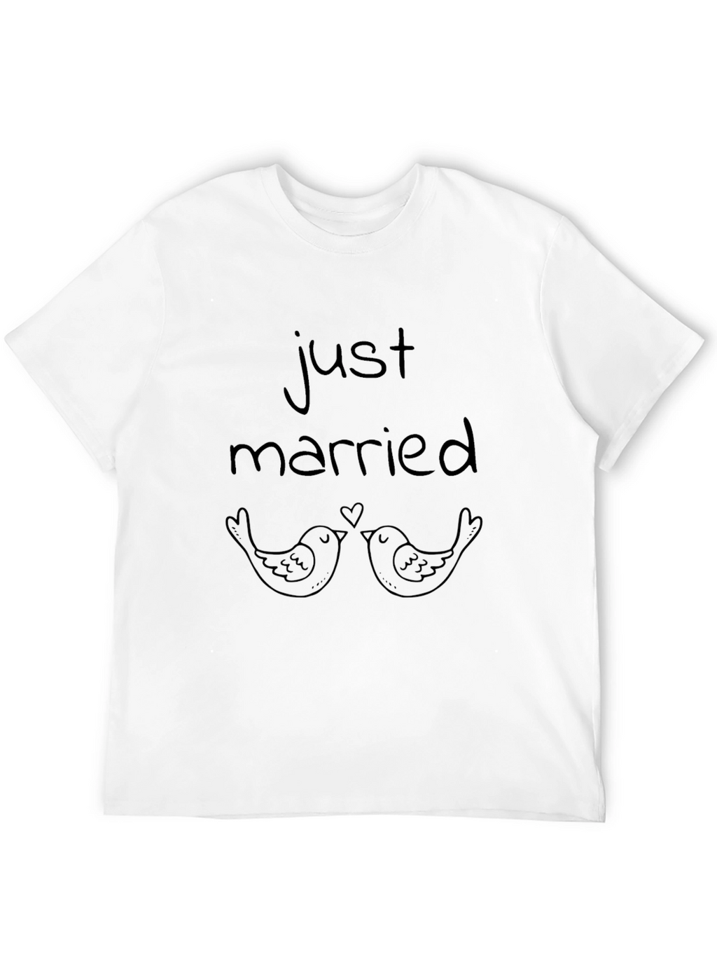 Just Married Birds Graphic T-Shirt