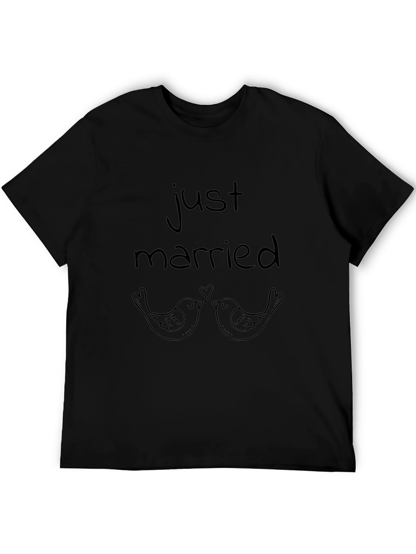 Just Married Birds Graphic T-Shirt