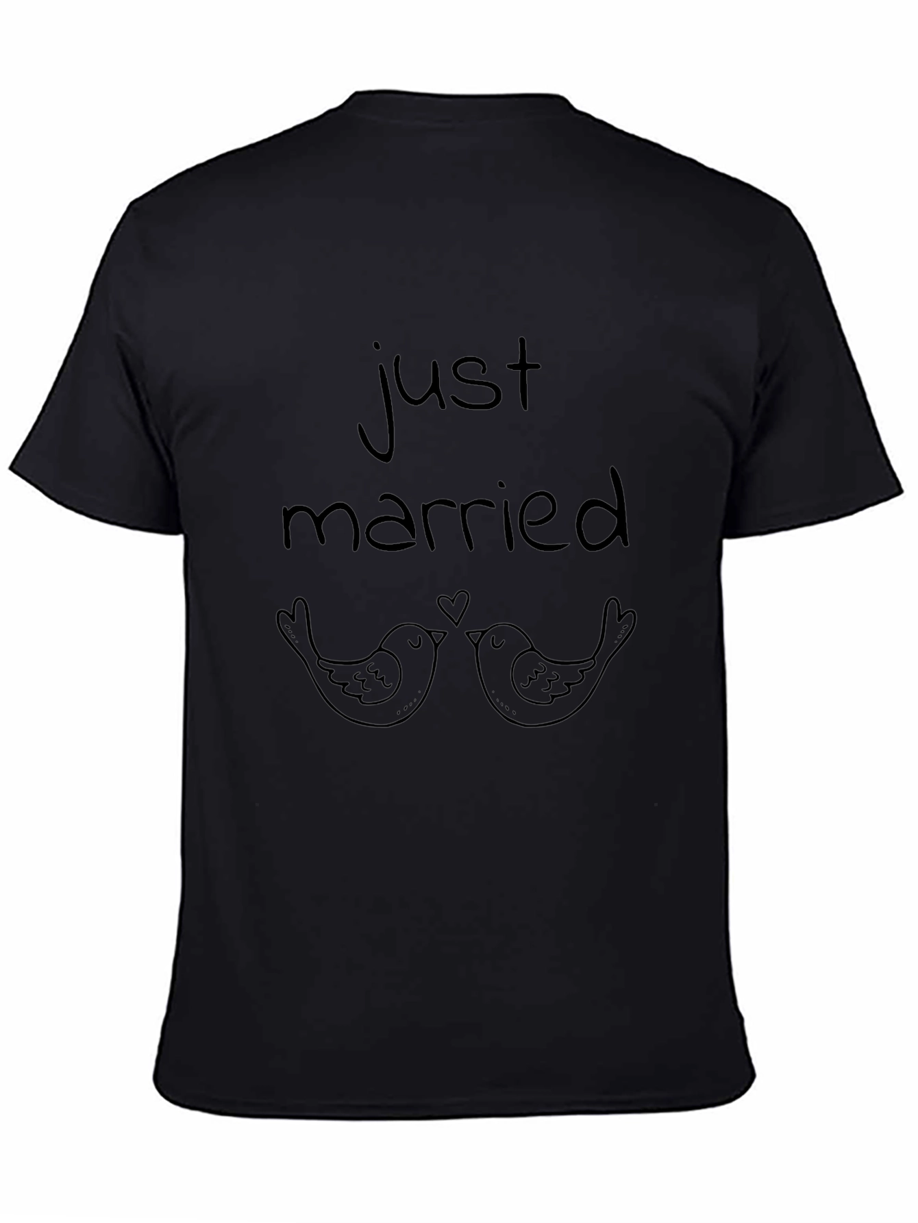 Just Married Birds Graphic T-Shirt