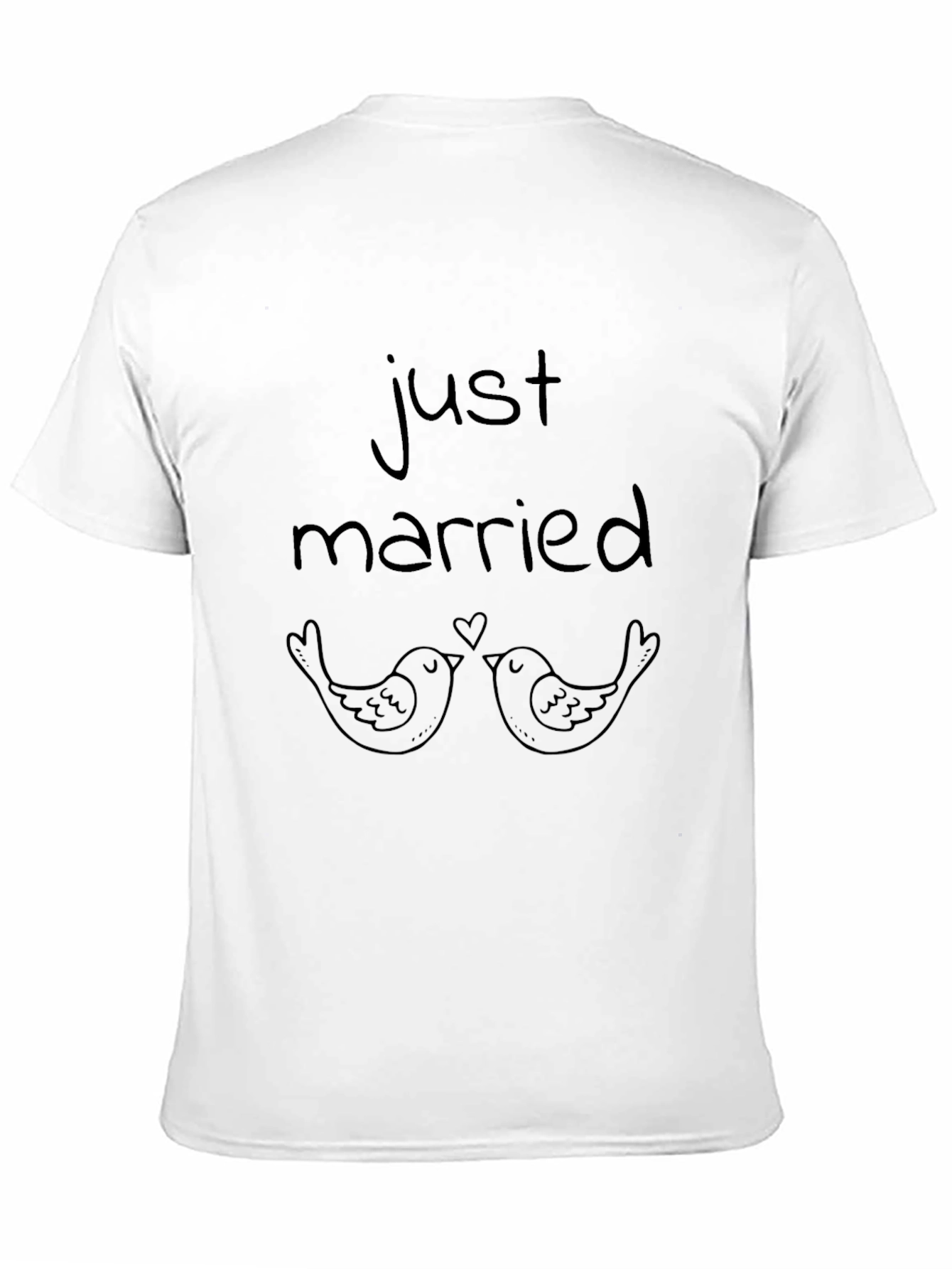 Just Married Birds Graphic T-Shirt