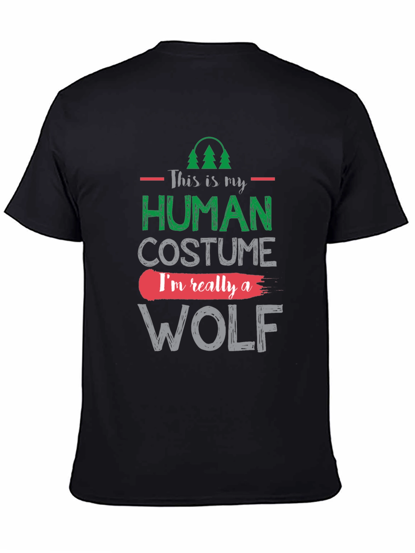 Human Costume Wolf Graphic T-Shirt