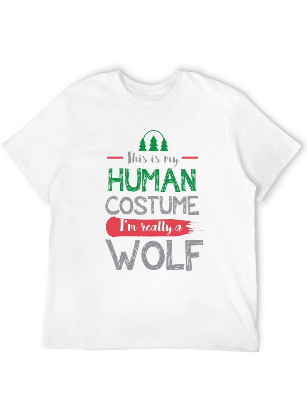 Human Costume Wolf Graphic T-Shirt
