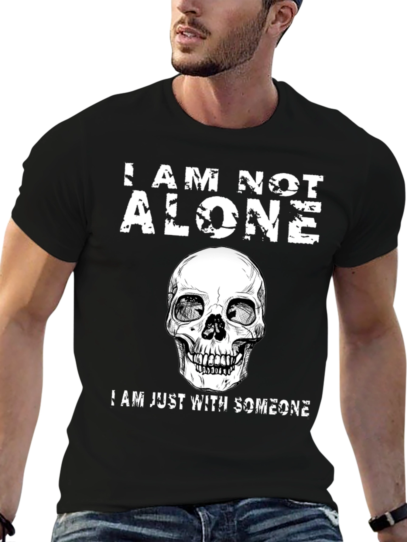 I Am Not Alone Skull Graphic T-Shirt