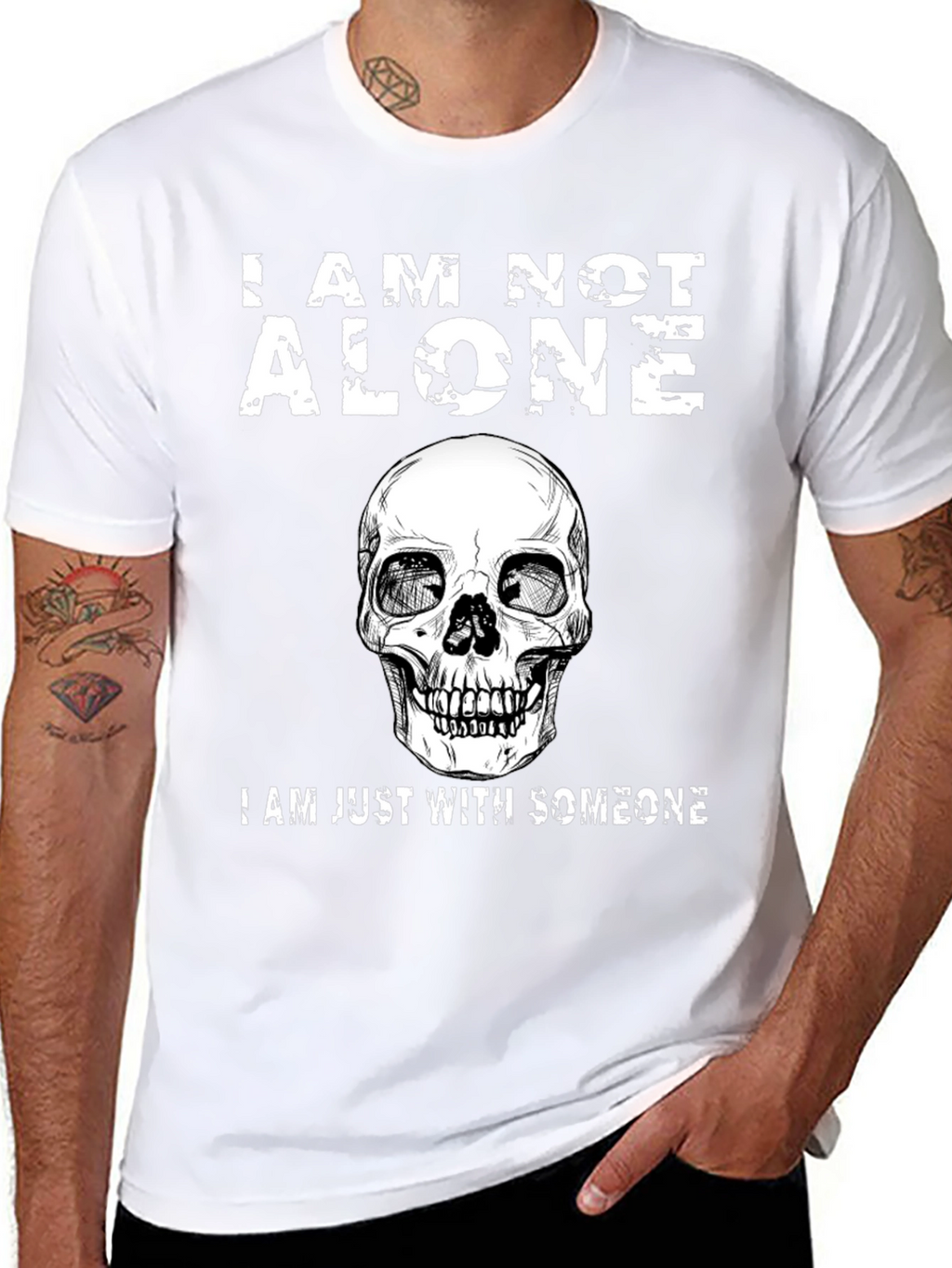 I Am Not Alone Skull Graphic T-Shirt