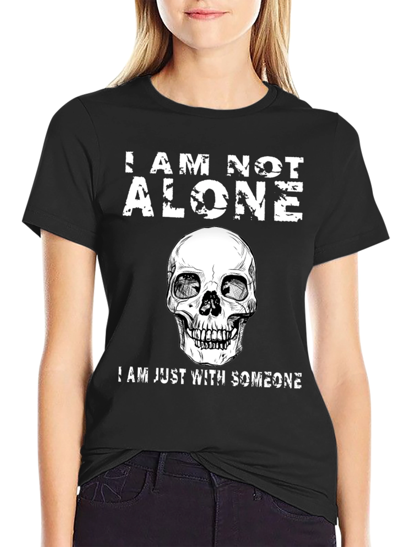 I Am Not Alone Skull Graphic T-Shirt