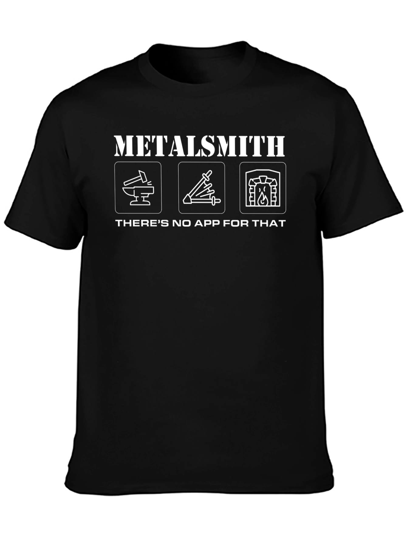 Metalsmith Black T-Shirt - No App For That