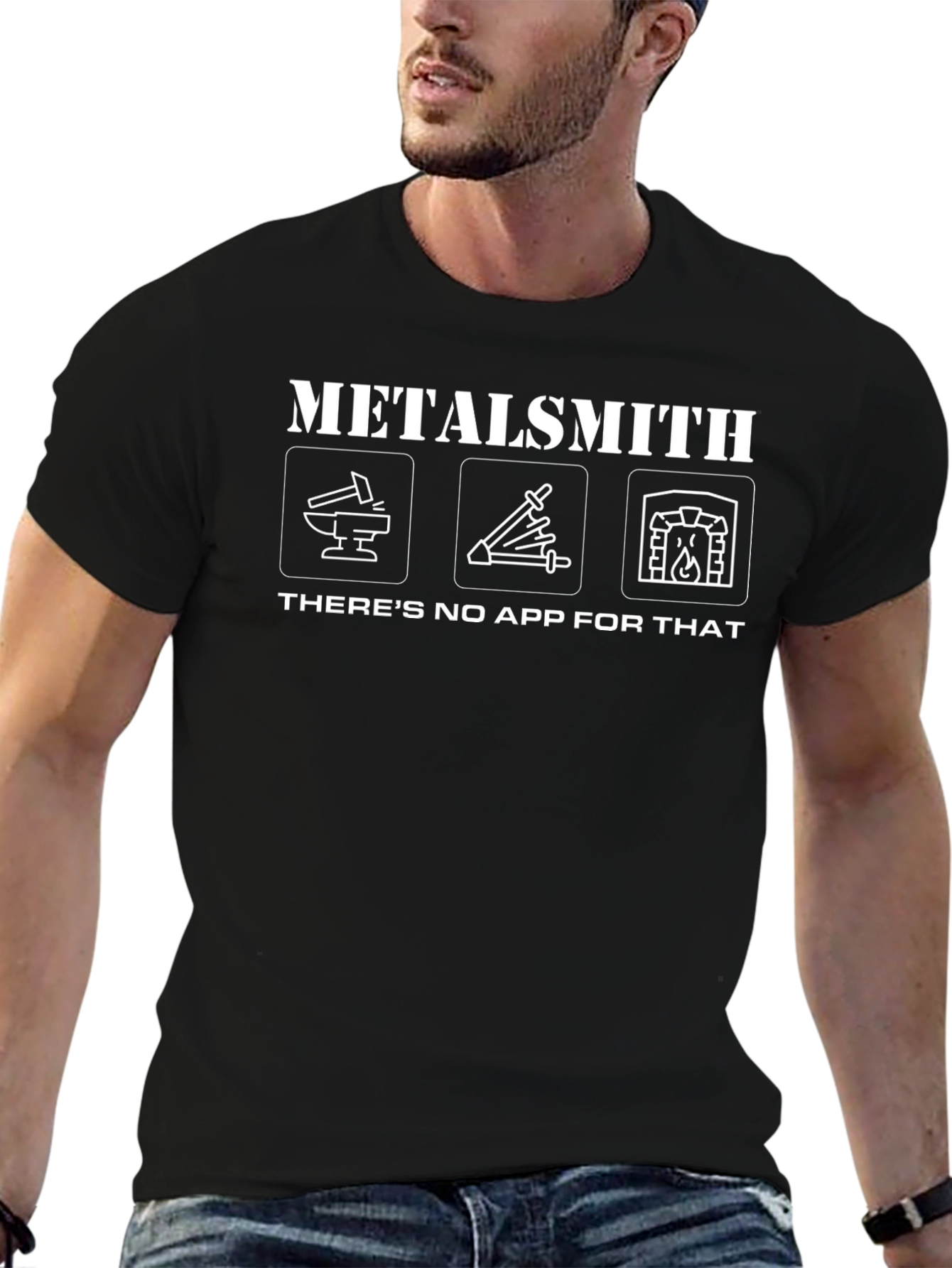 Metalsmith Black T-Shirt - No App For That