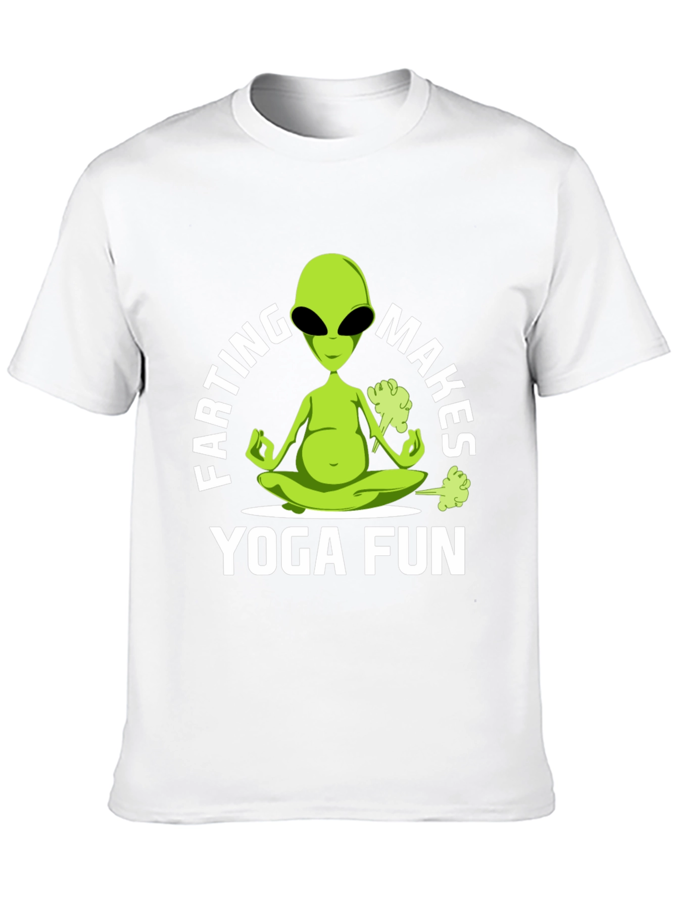 Farting Alien Yoga Funny T-Shirt