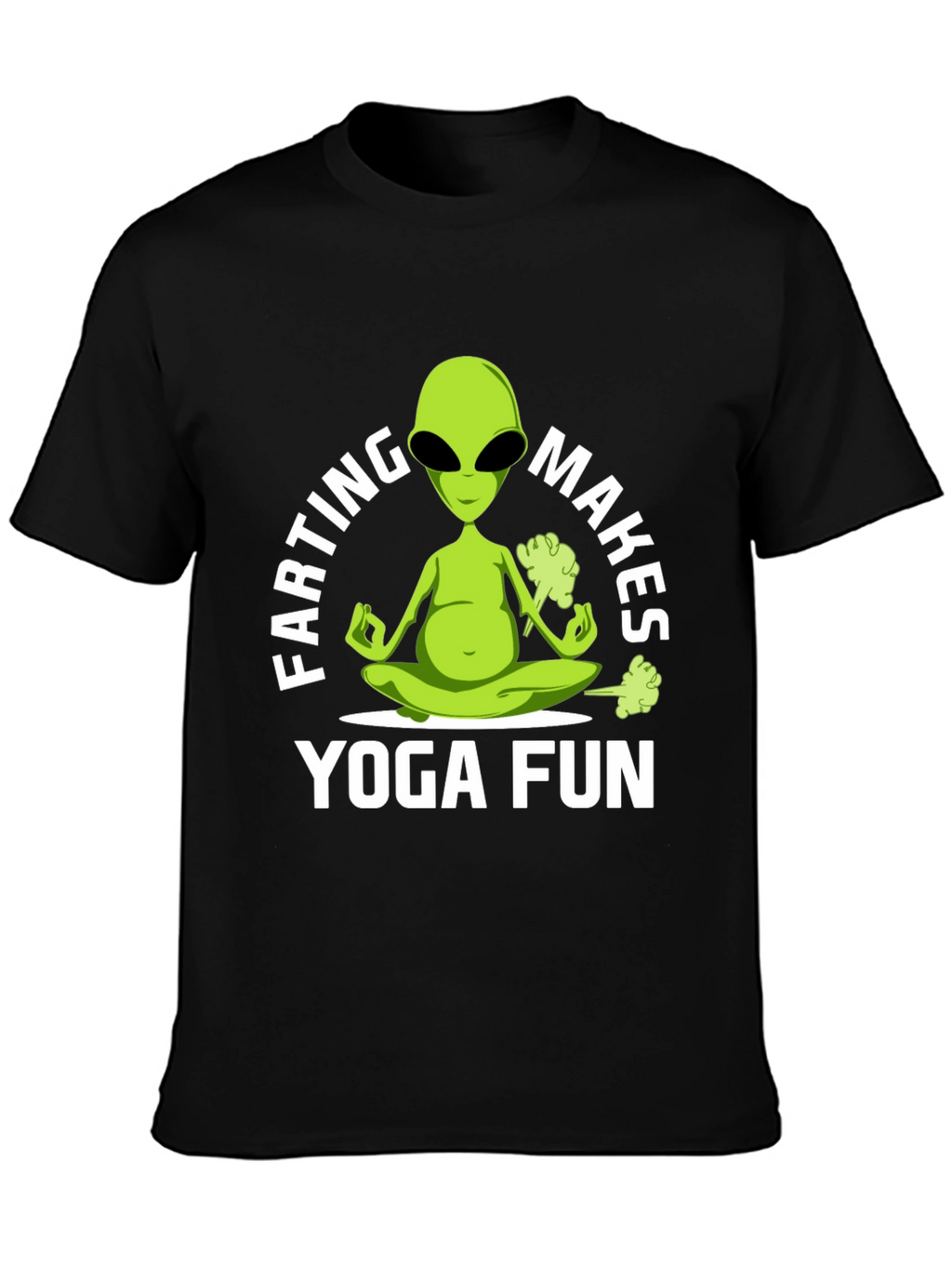 Farting Alien Yoga Funny T-Shirt