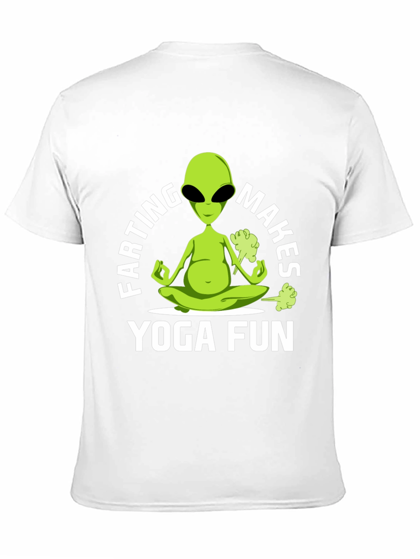 Farting Alien Yoga Funny T-Shirt