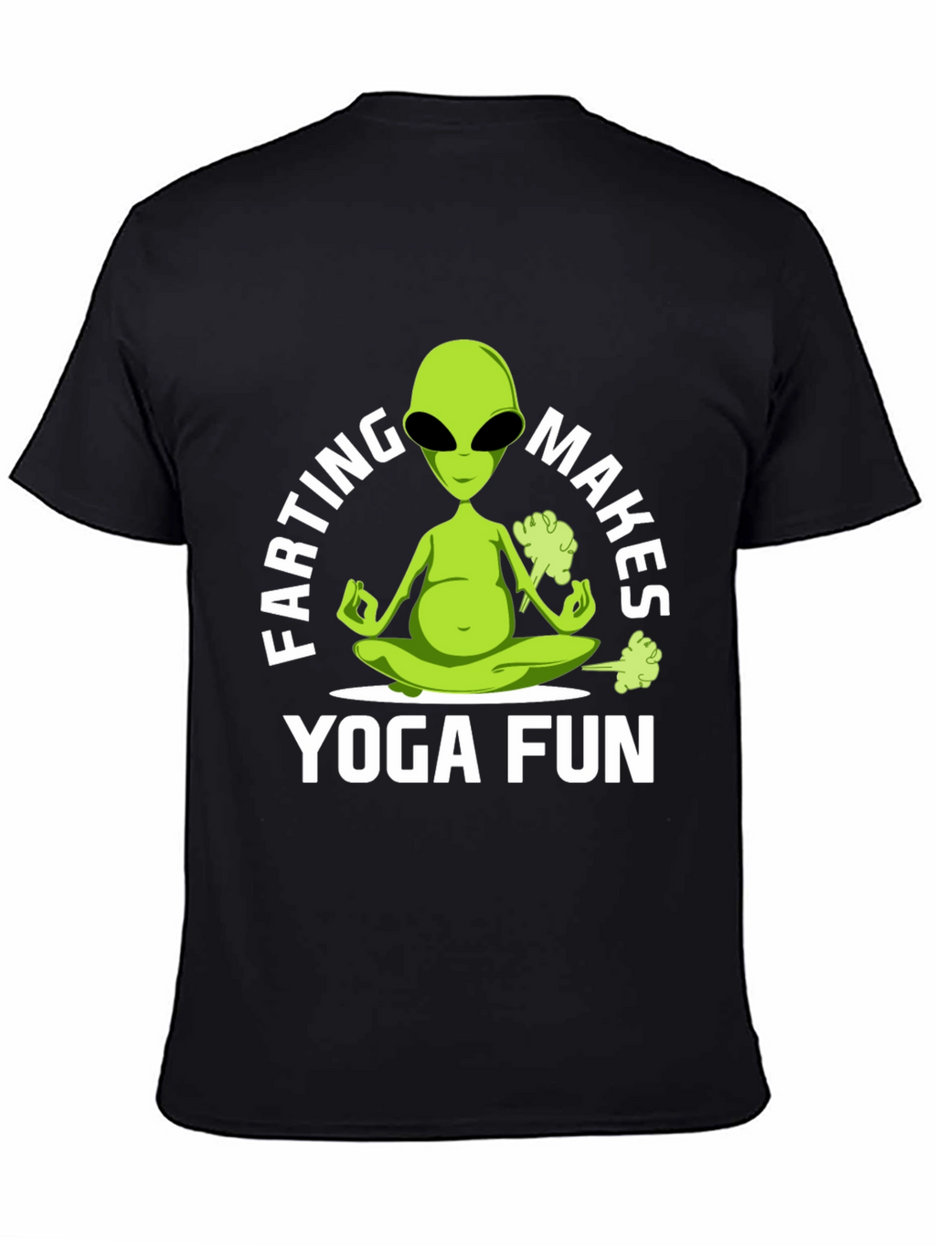 Farting Alien Yoga Funny T-Shirt