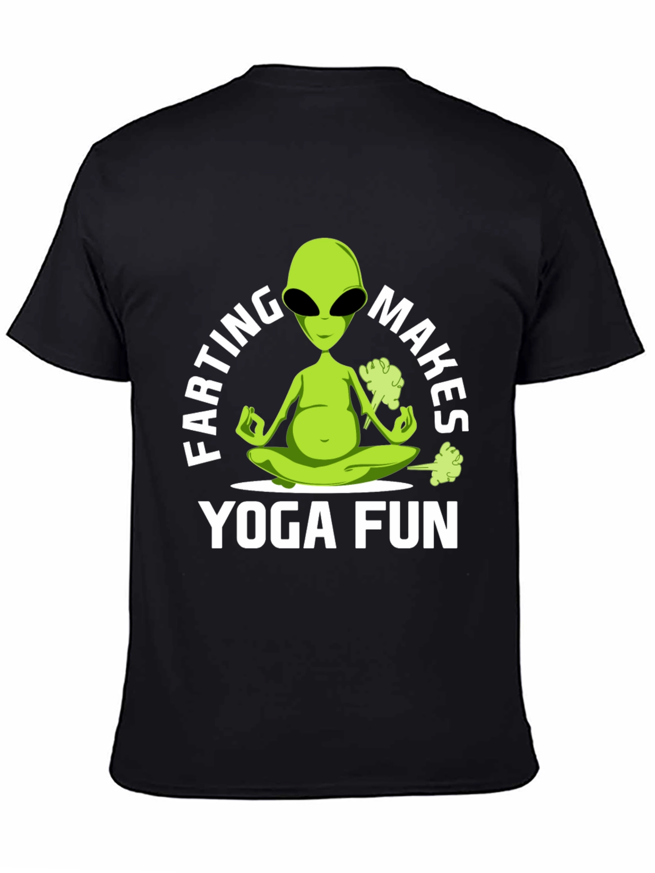 Farting Alien Yoga Funny T-Shirt