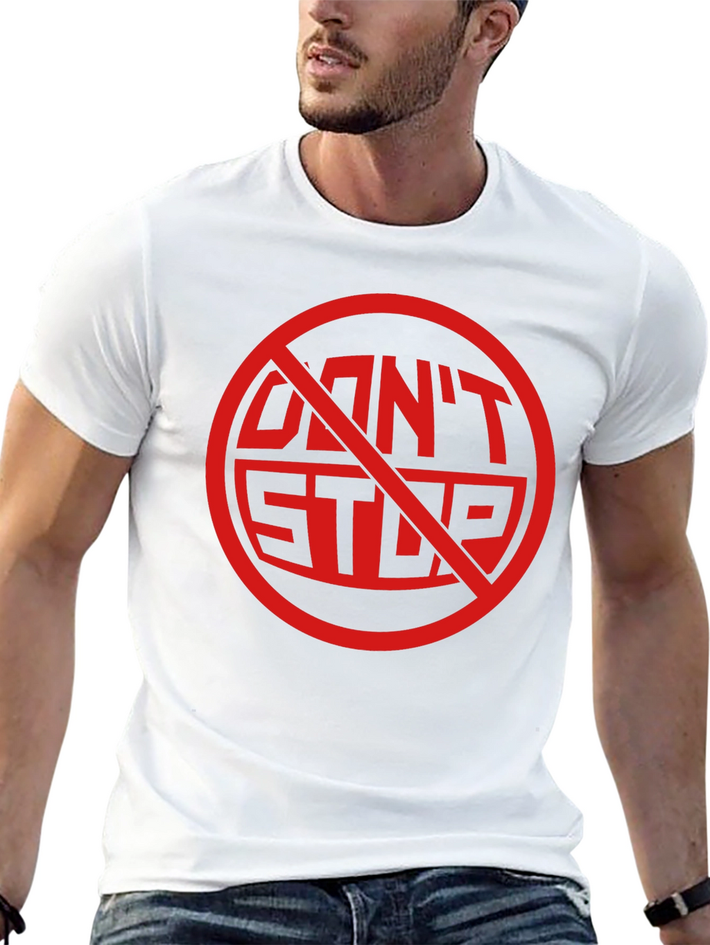 Dont Stop Black Graphic Tee Shirt