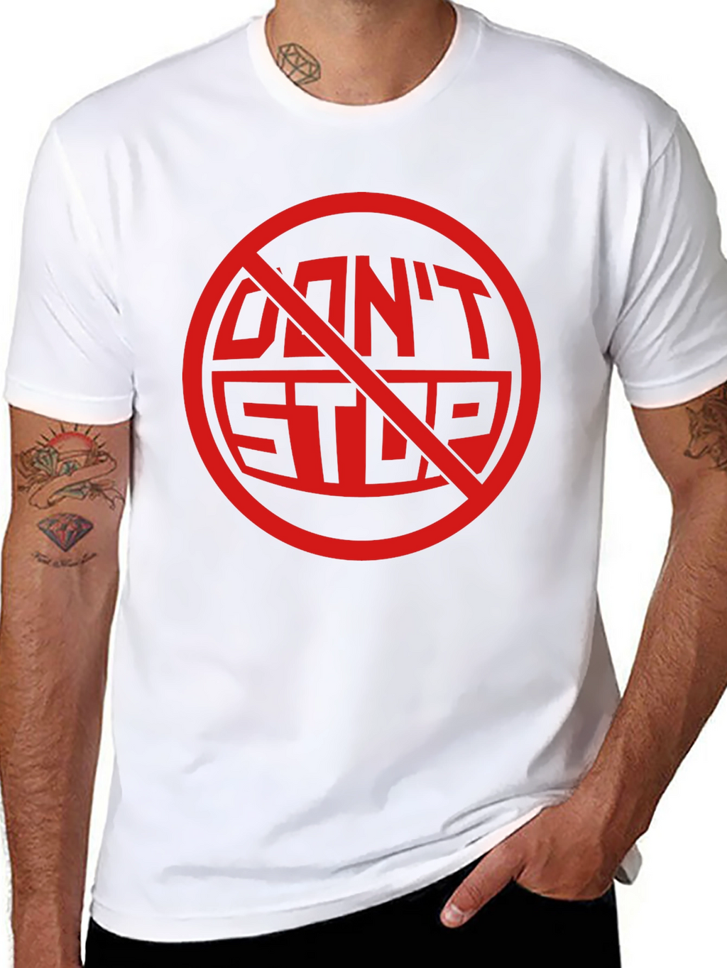 Dont Stop Black Graphic Tee Shirt