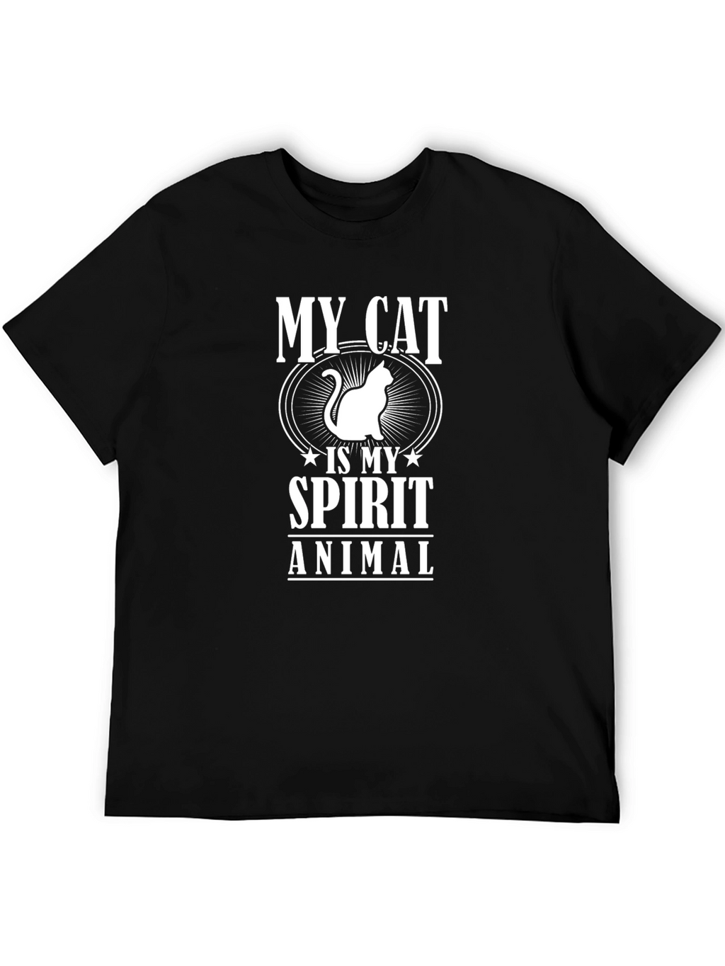 My Cat Is My Spirit Animal T-Shirt - Black
