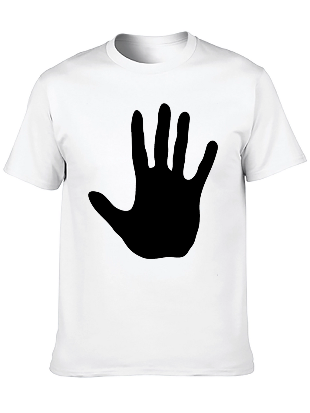 Black T-Shirt with Hand Print
