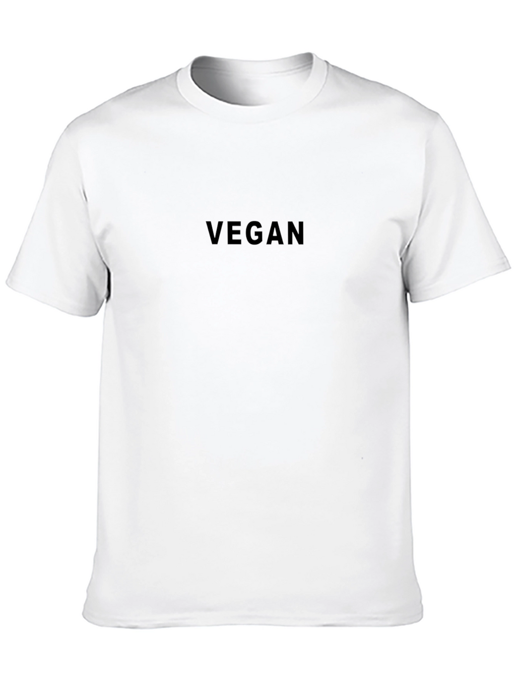 Vegan Black Crew Neck T-Shirt