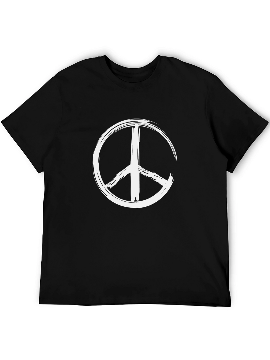 Peace Sign Graphic Black T-Shirt