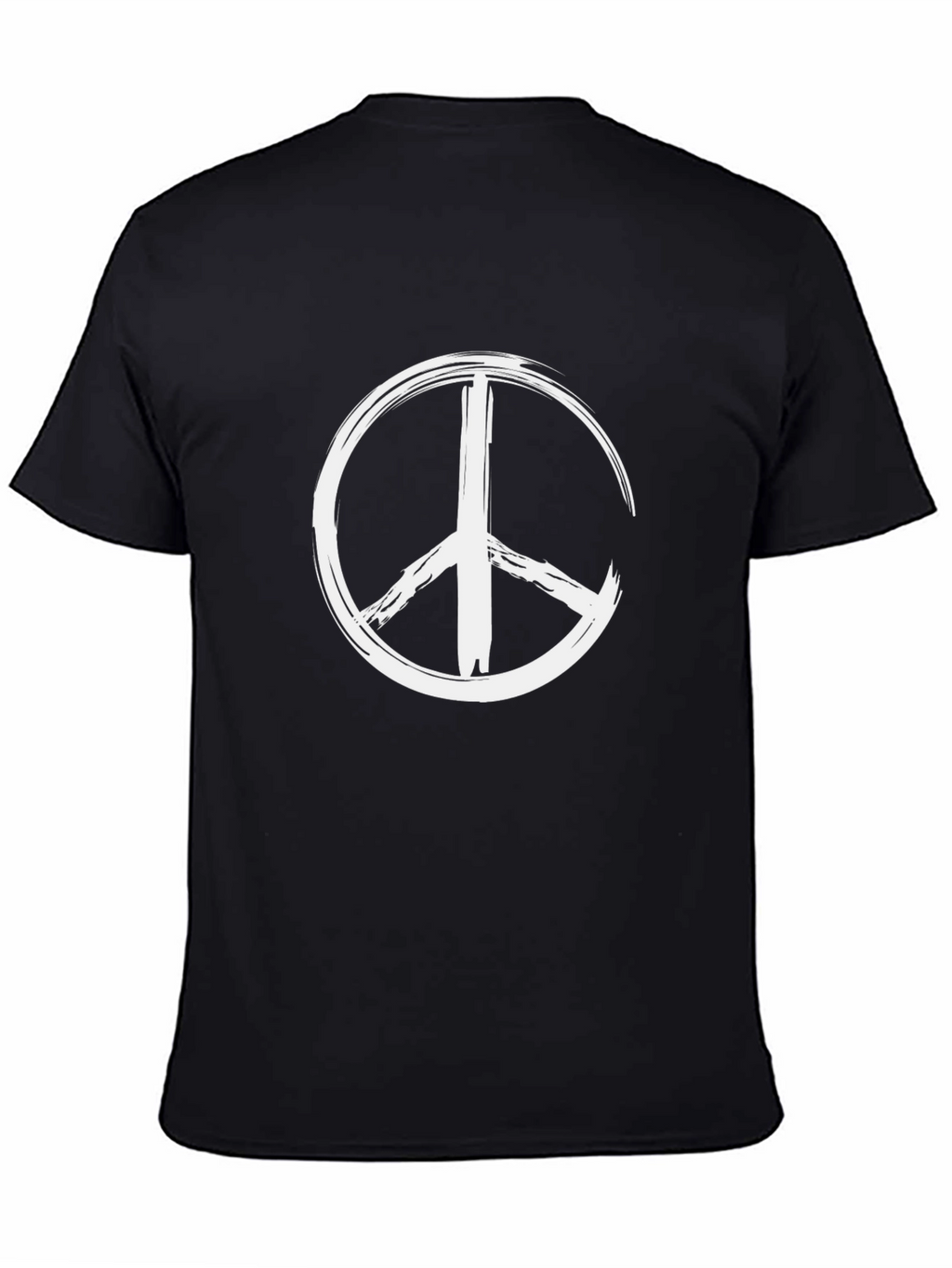 Peace Sign Graphic Black T-Shirt