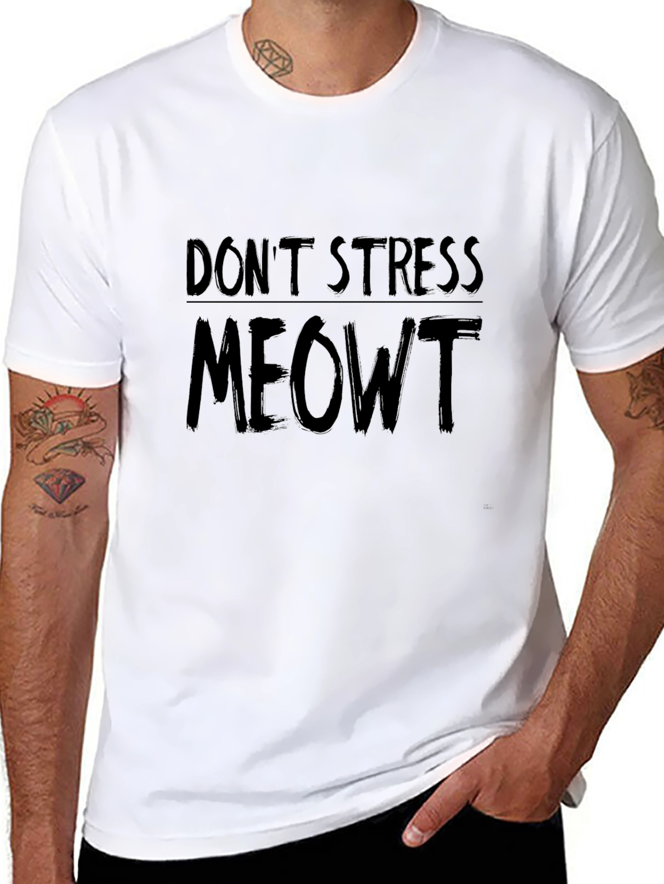 Dont Stress Meowt Graphic Tee - Relaxed Fit