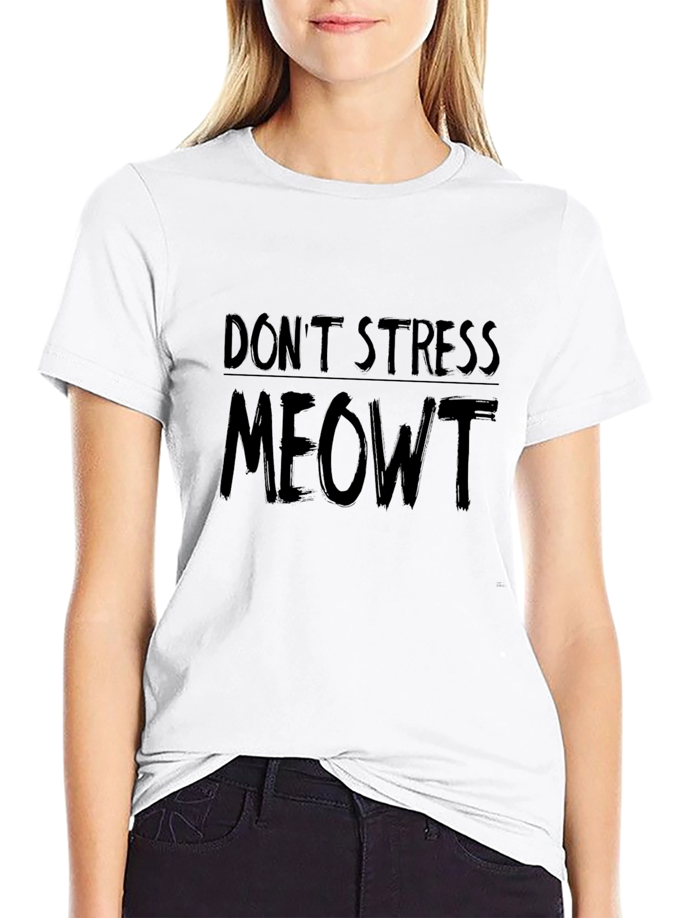Dont Stress Meowt Graphic Tee - Relaxed Fit