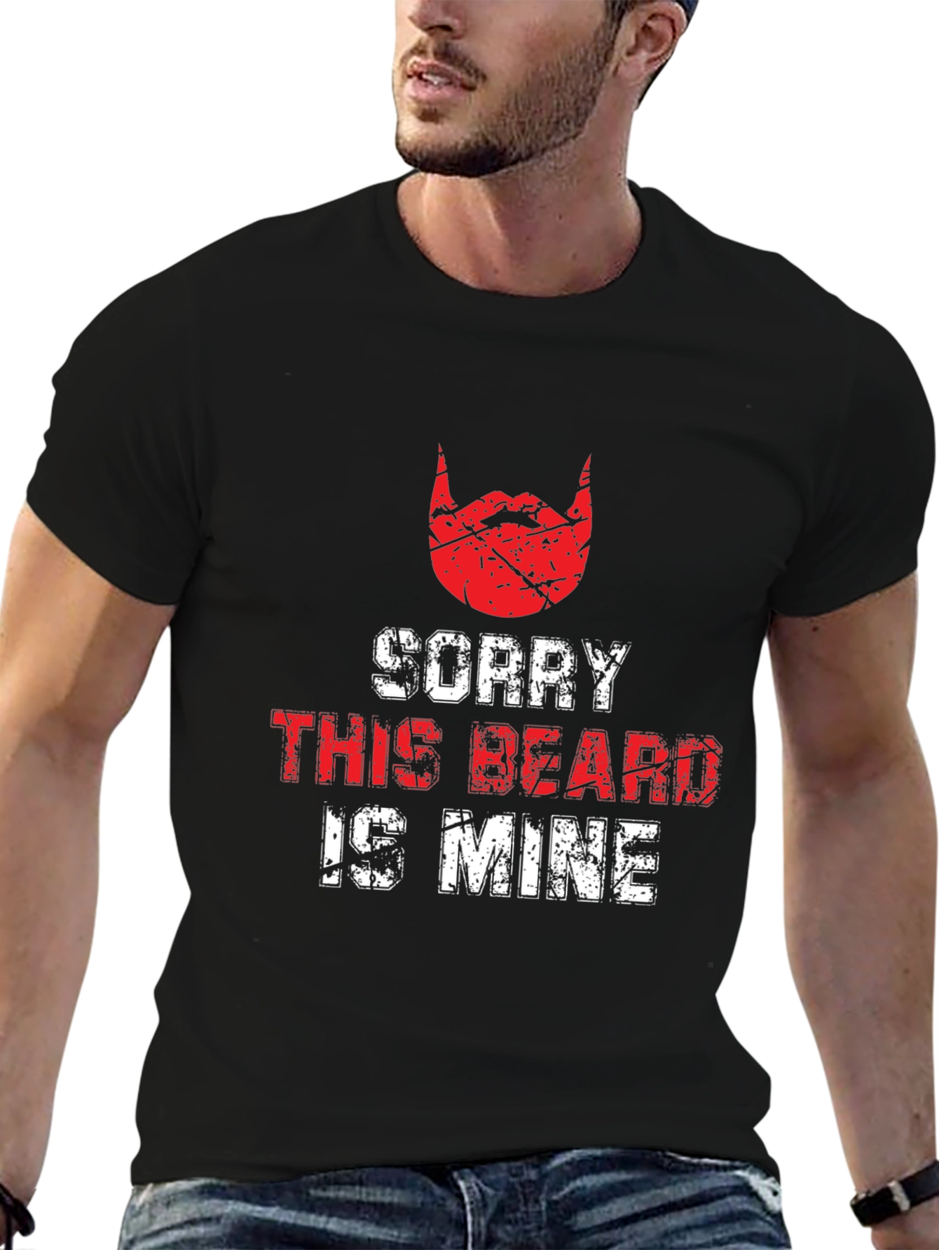 Sorry This Beard Is Mine Black T-Shirt