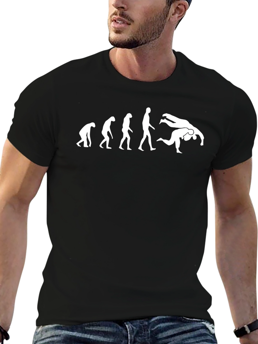 Evolution of Wrestling Black T-Shirt