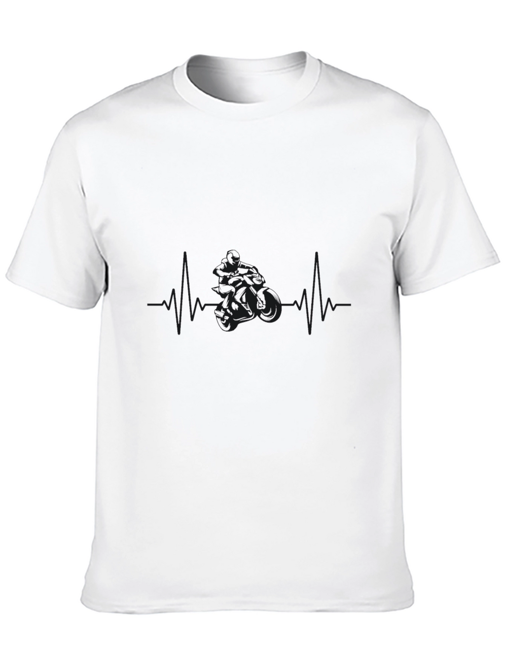 Heartbeat Motocross Rider Graphic T-Shirt