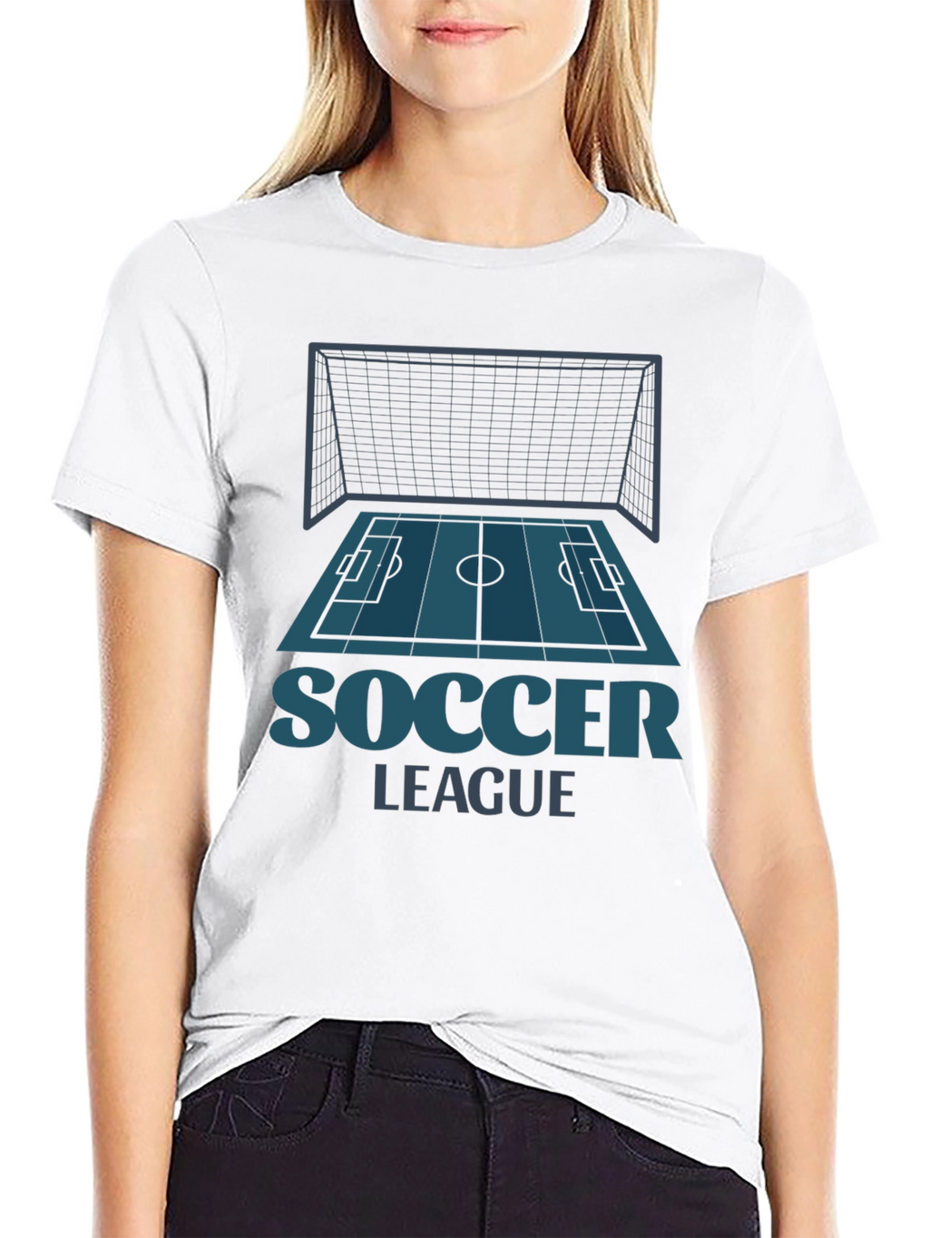 Soccer League Graphic Tee - Black